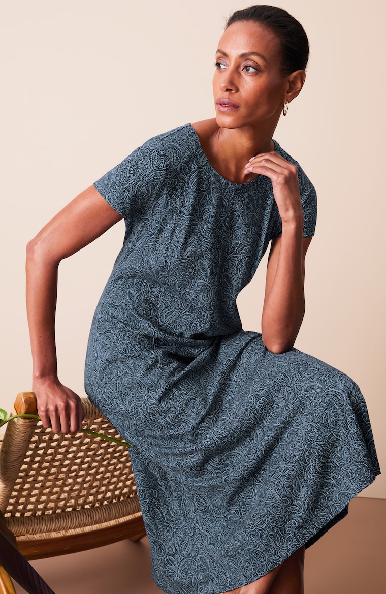 Primary view of the seamed knit midi dress