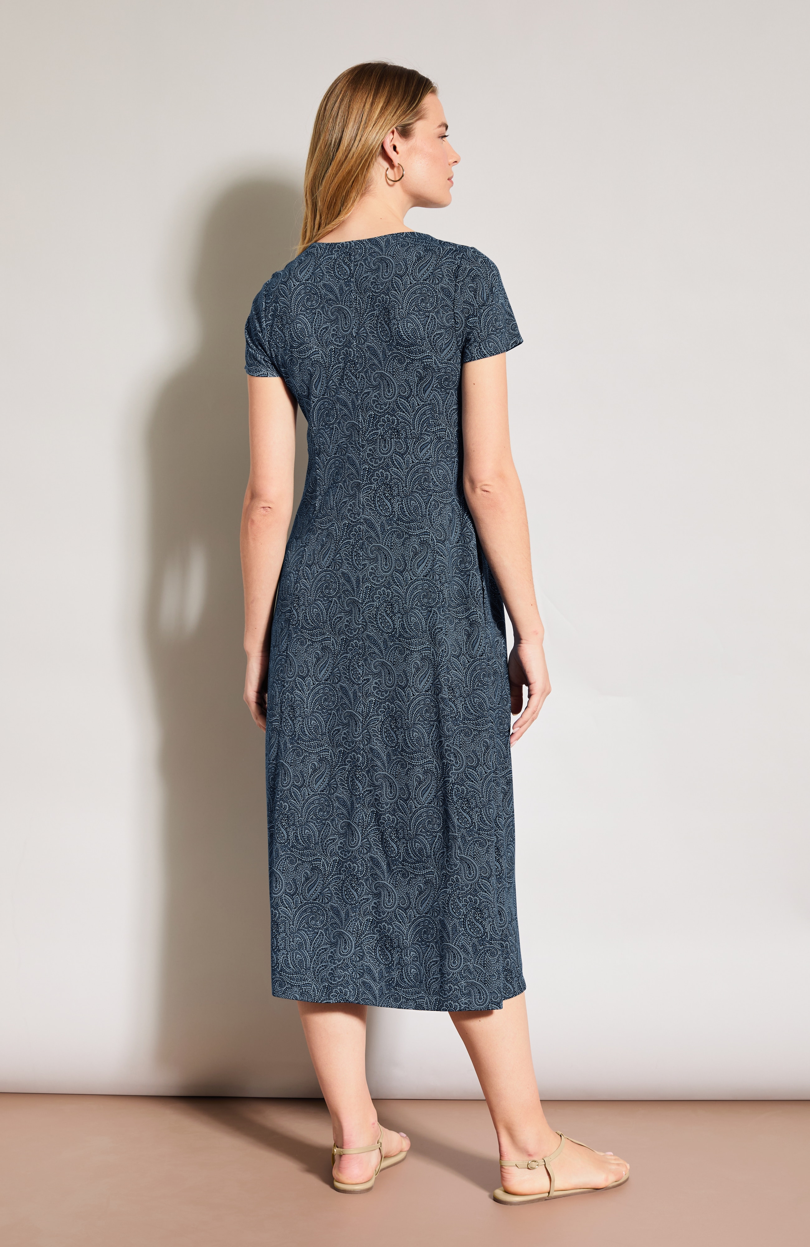 Seamed Knit Midi Dress