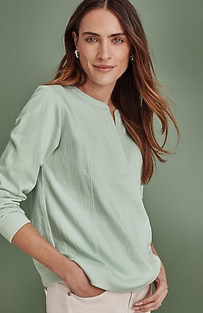 Image for Knit-Gauze Pullover