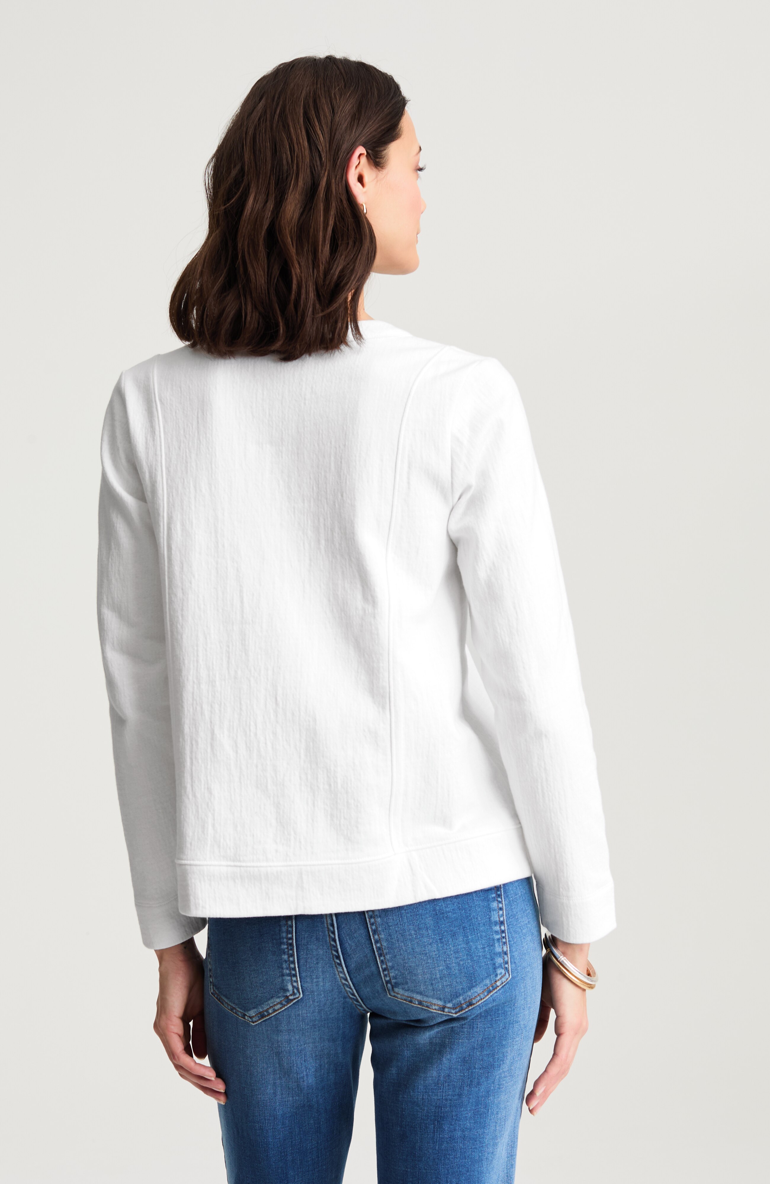 KNIT-GAUZE PULLOVER | JJill