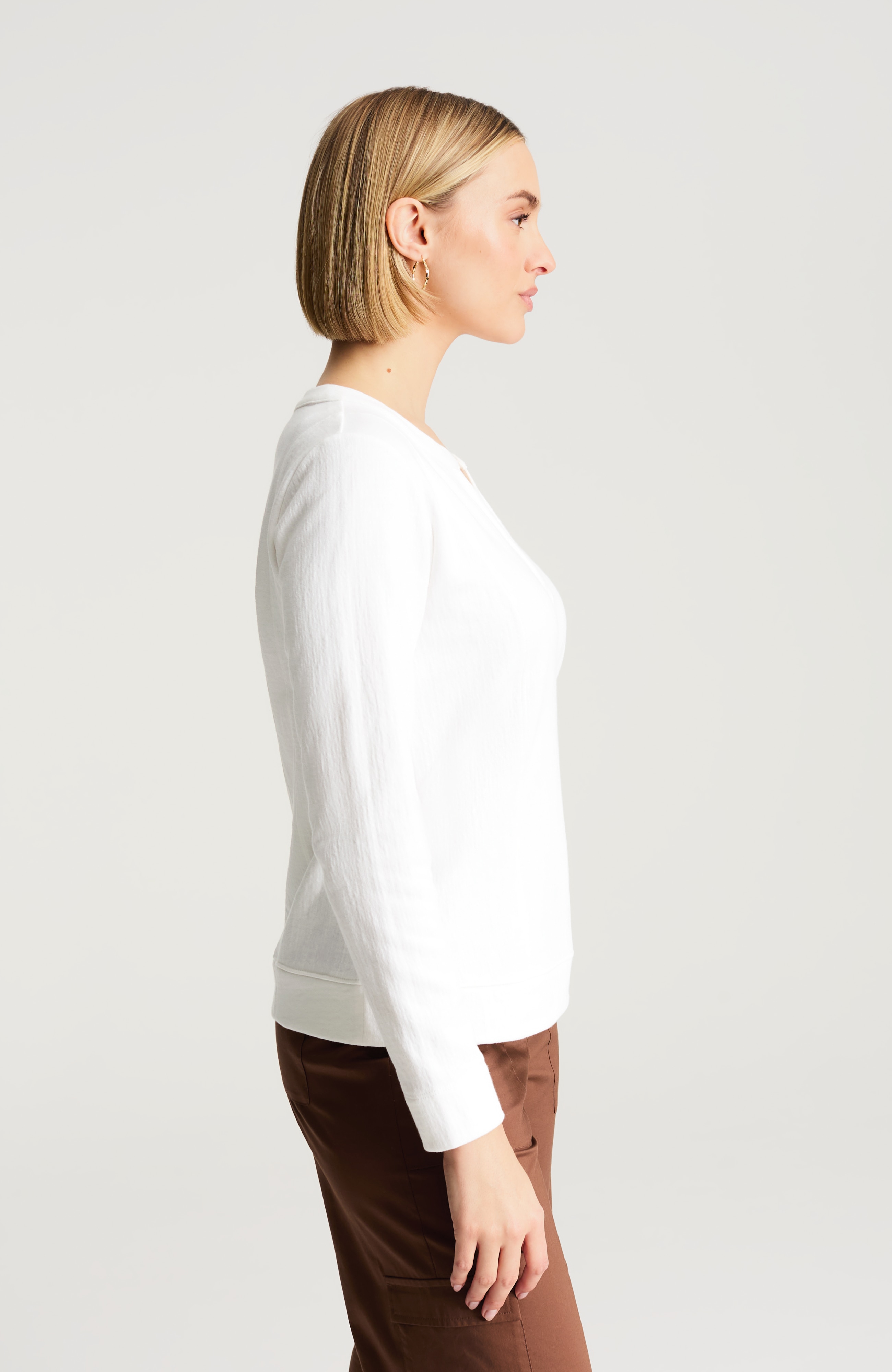 KNIT-GAUZE PULLOVER | JJill