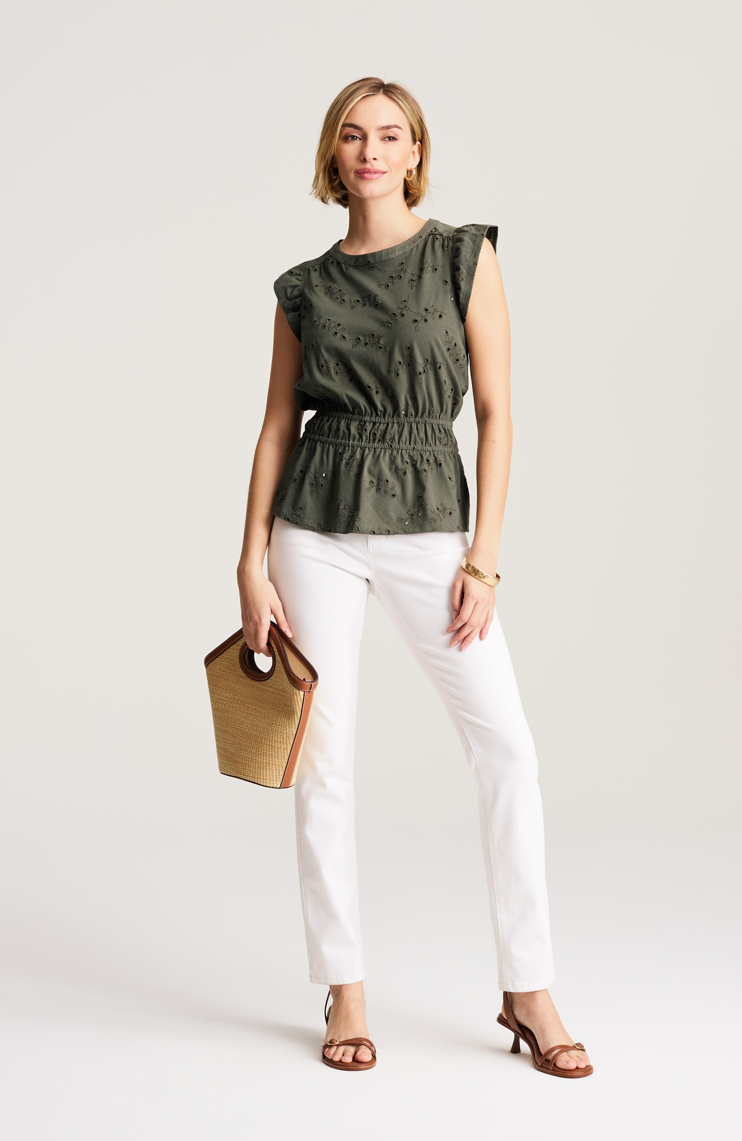 Eyelet Sleeveless Top | JJill