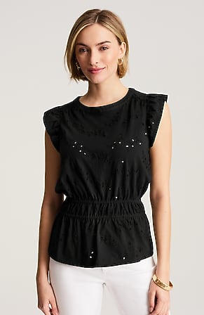 Image for Eyelet Sleeveless Top