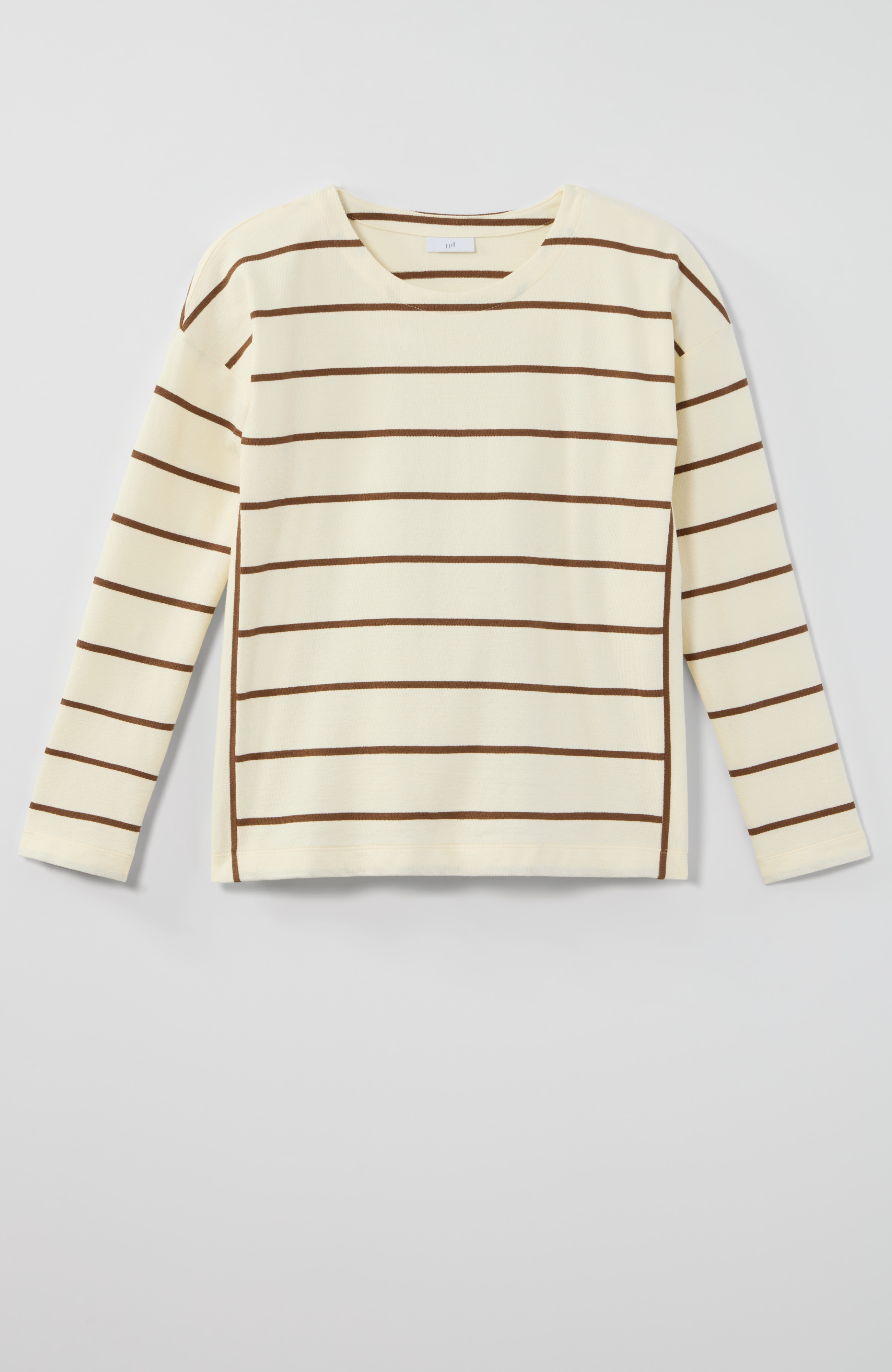 MIXED-STRIPE LONG-SLEEVE TOP | JJill