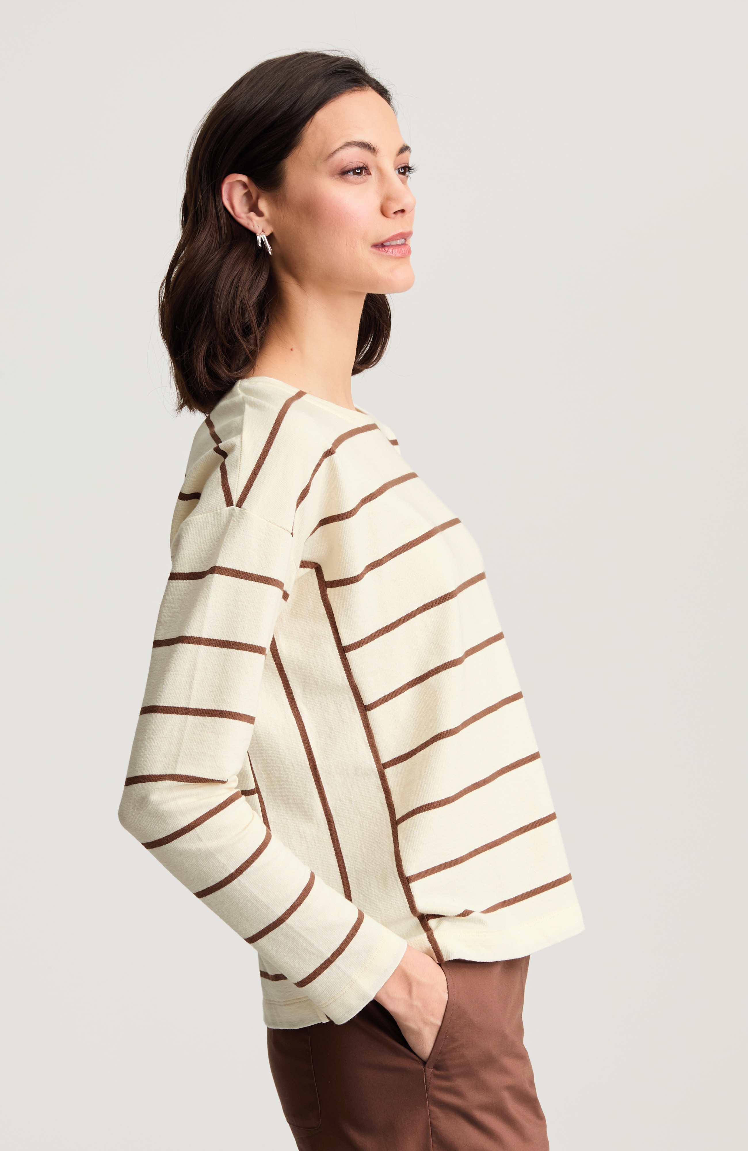Mixed-Stripe Long-Sleeve Top | JJill
