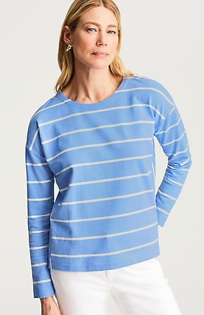 Image for Mixed-Stripe Long-Sleeve Top