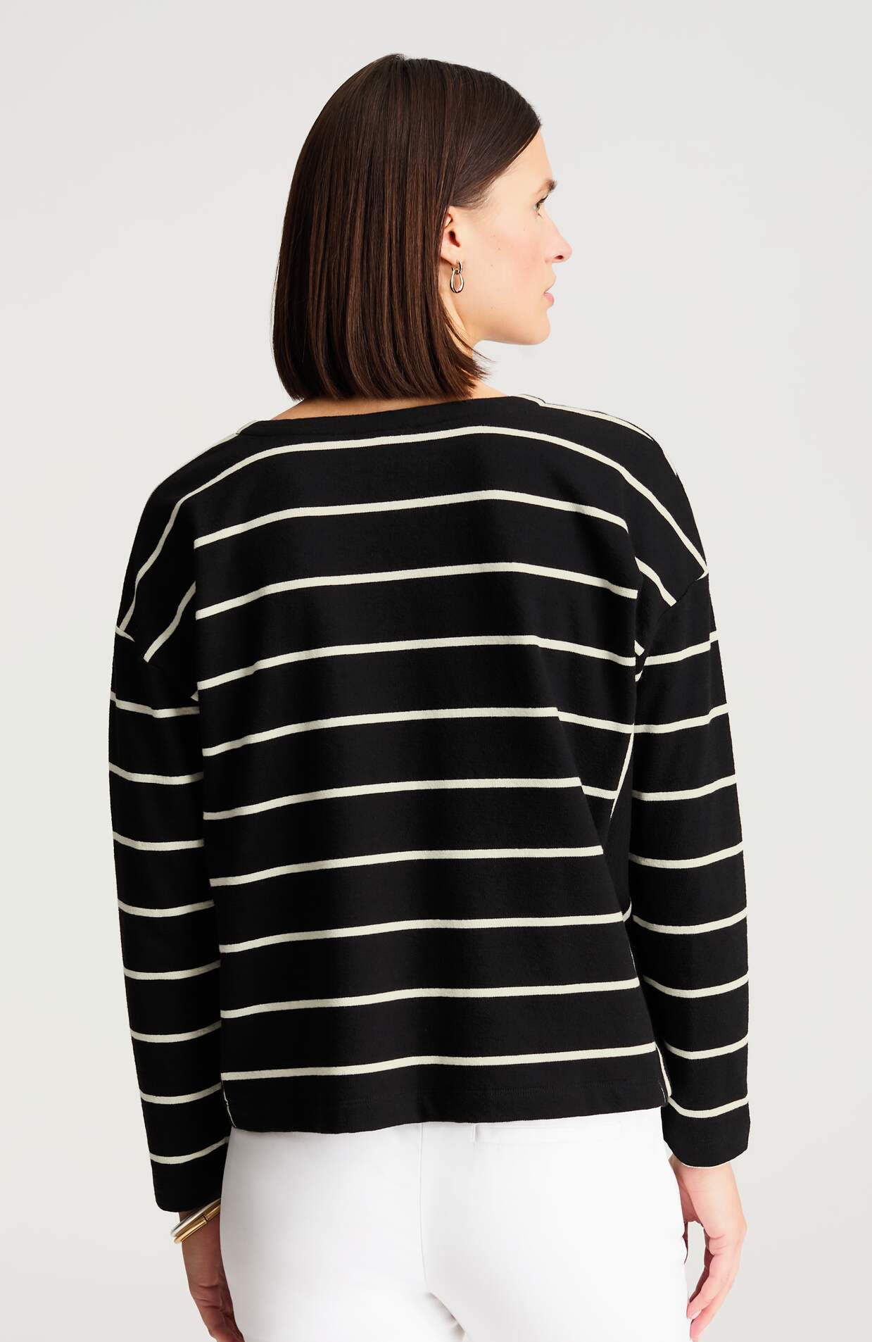 Mixed-Stripe Long-Sleeve Top | JJill