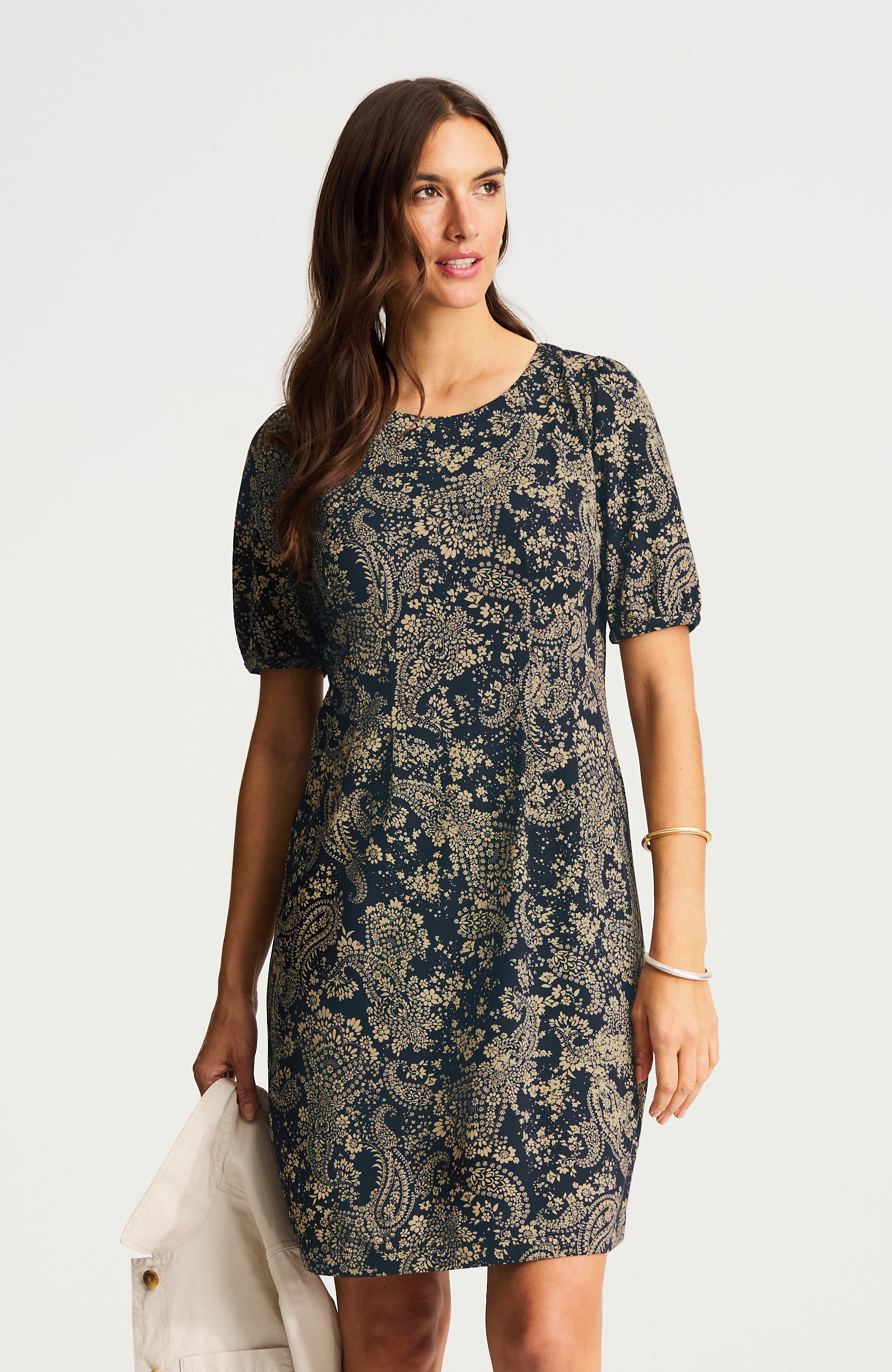 dart-waist knit dress