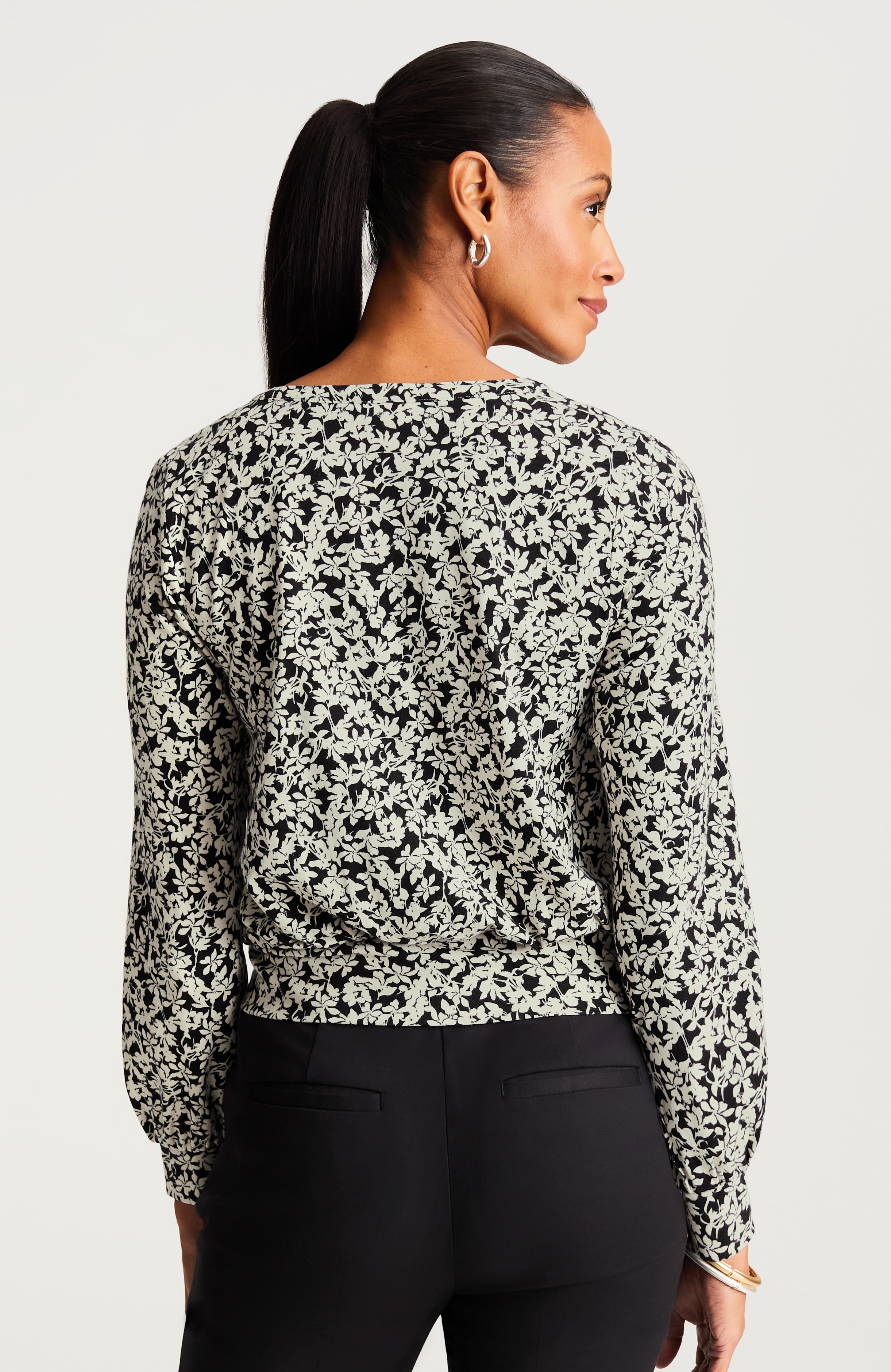 BANDED-HEM JERSEY TOP | JJill