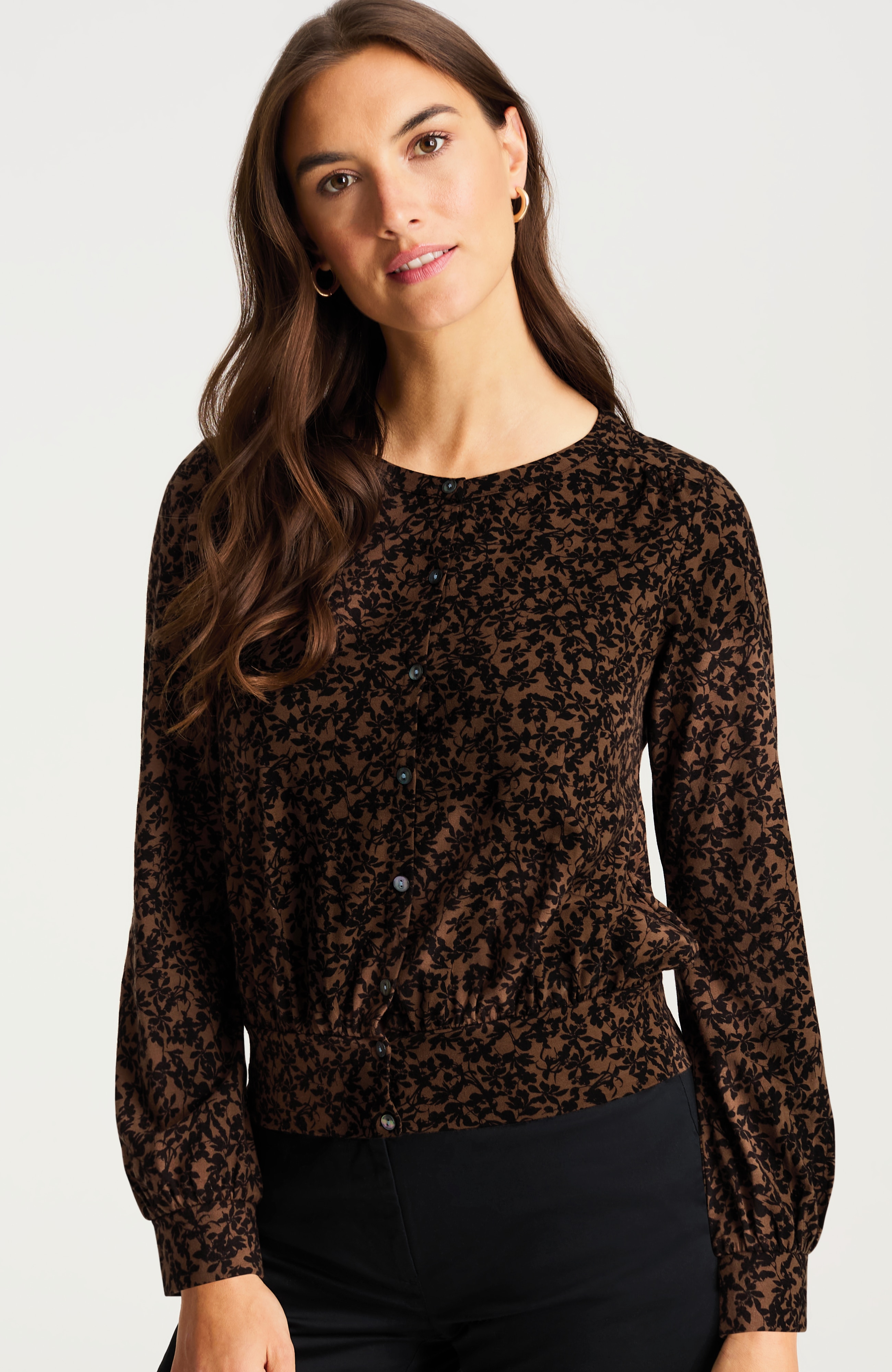 BANDED-HEM JERSEY TOP | JJill