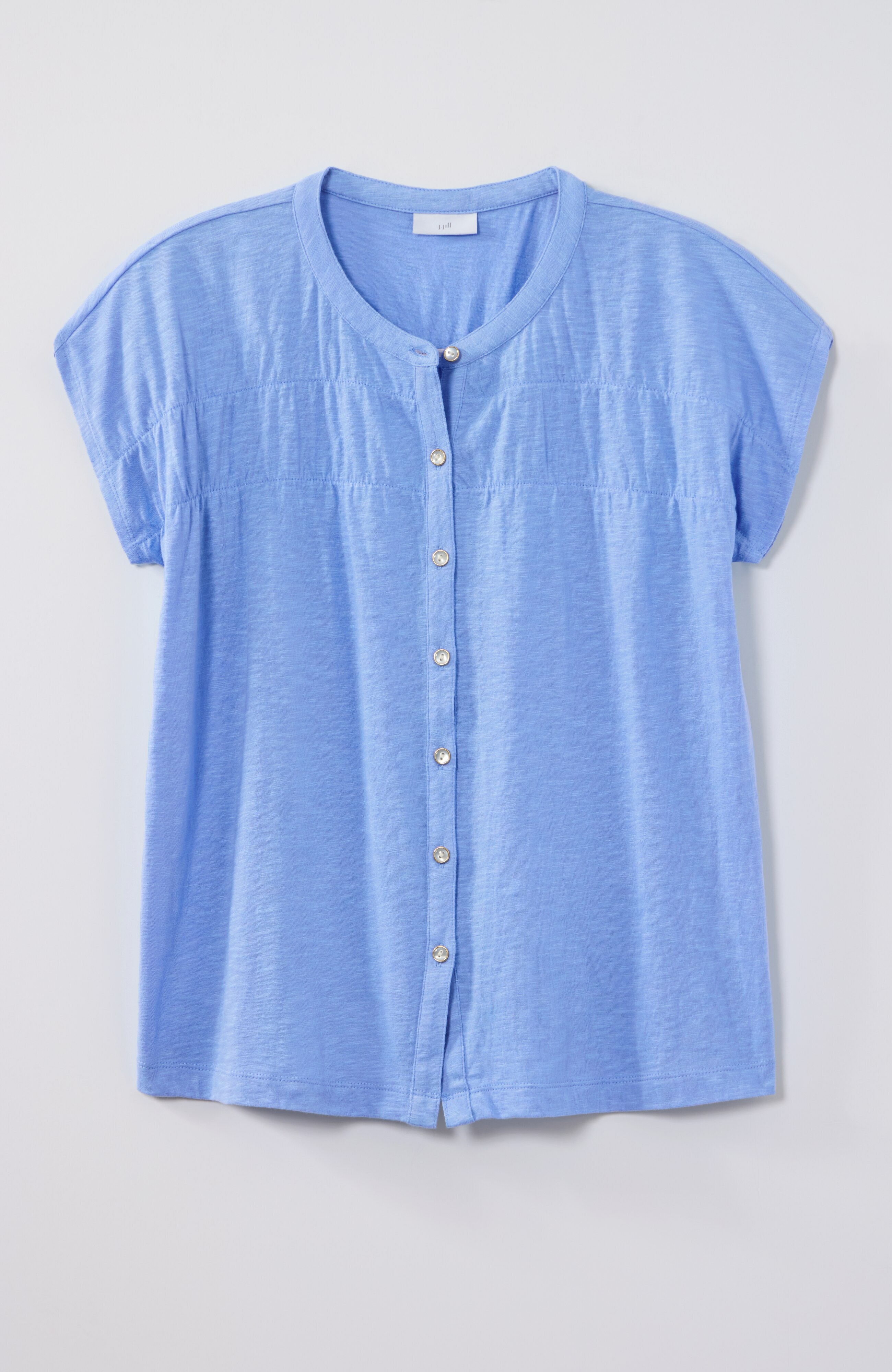 shirred dolman-sleeve top