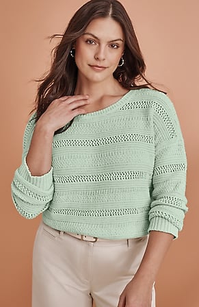 Image for Open-Texture Pullover Sweater