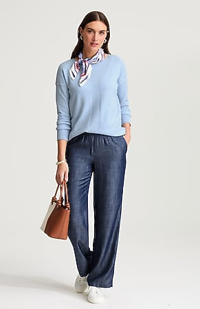 Image for Seamed Boat-Neck Sweater