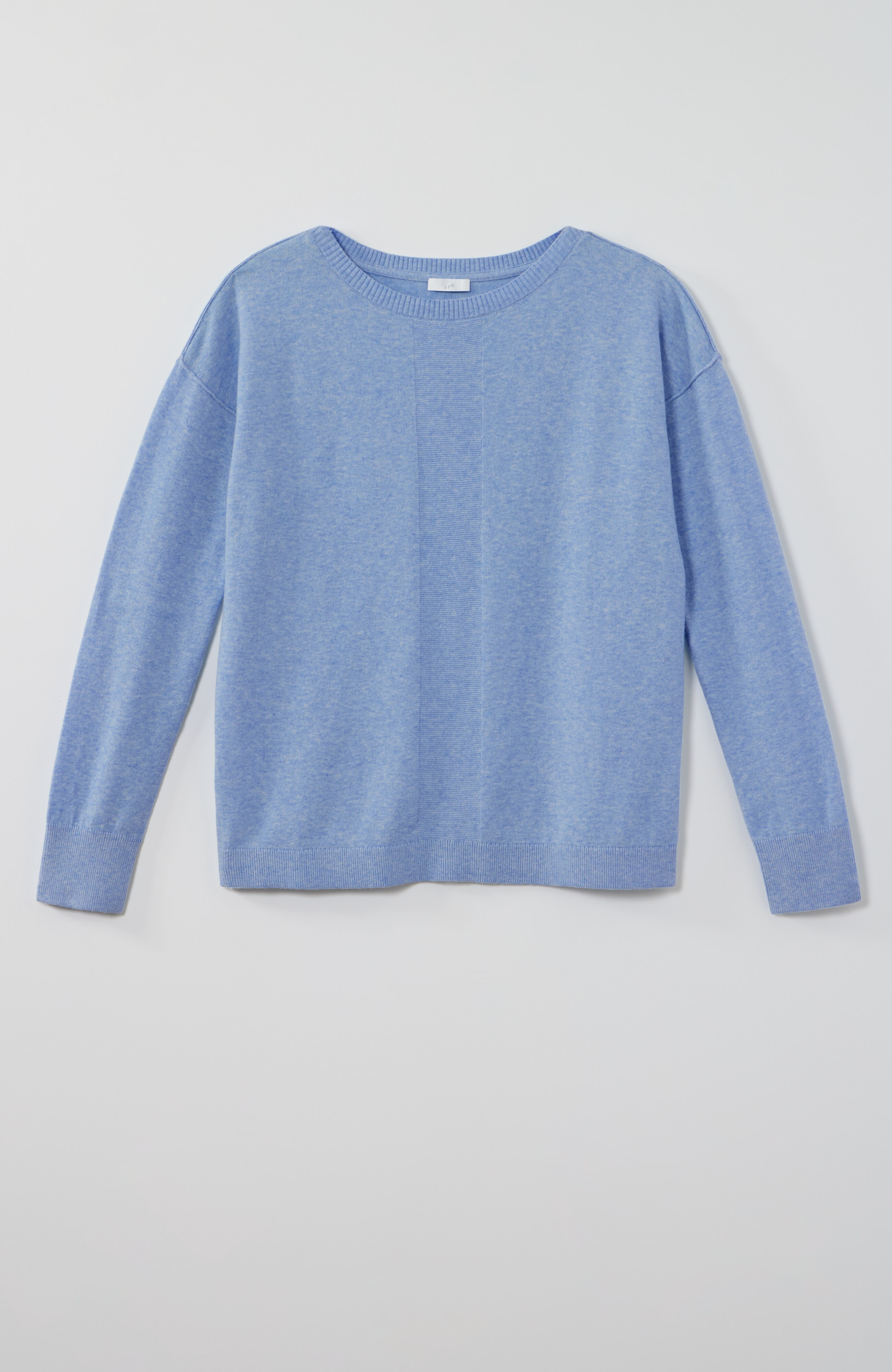 seamed boat-neck sweater