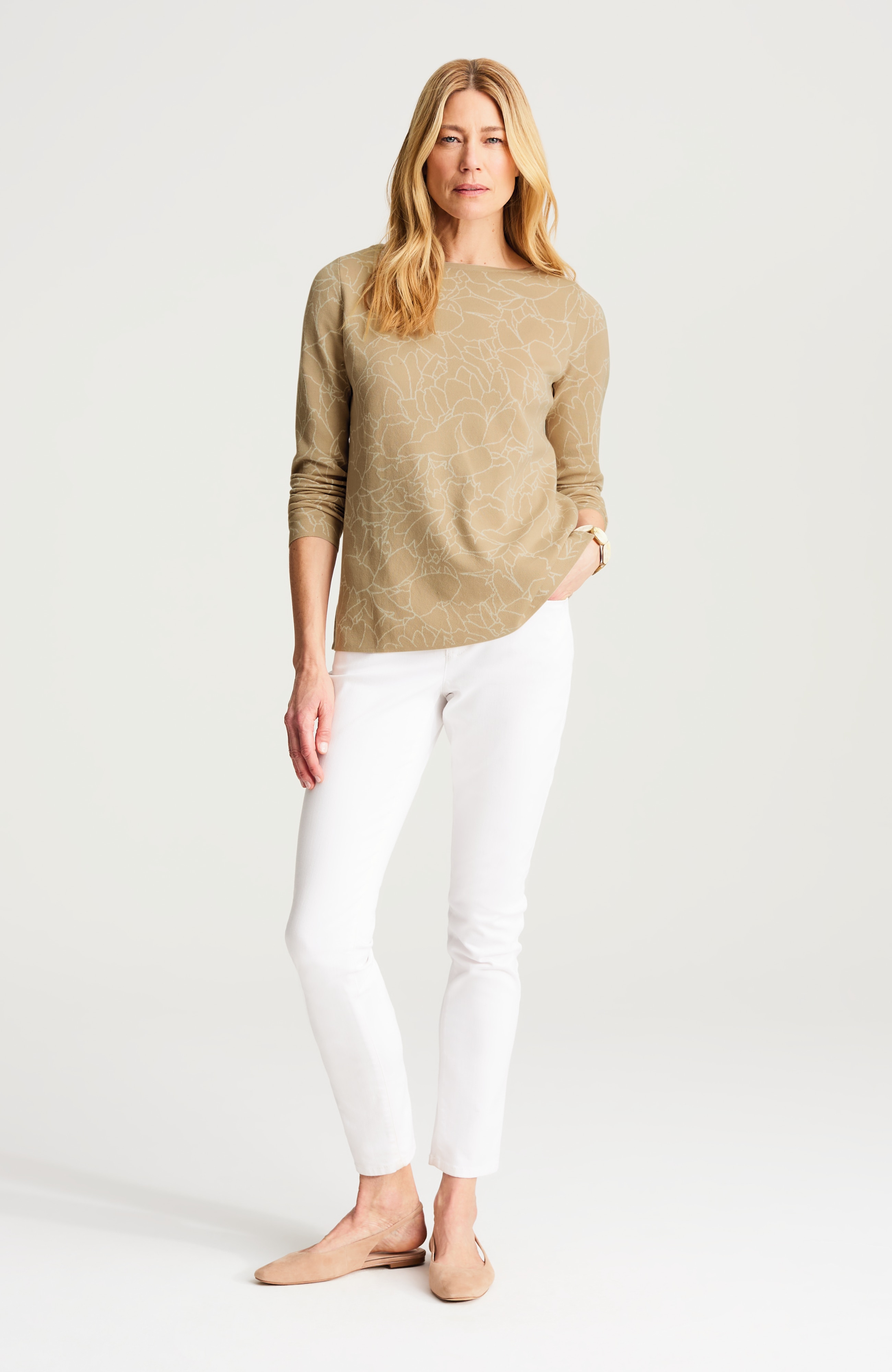 floral jacquard sweater