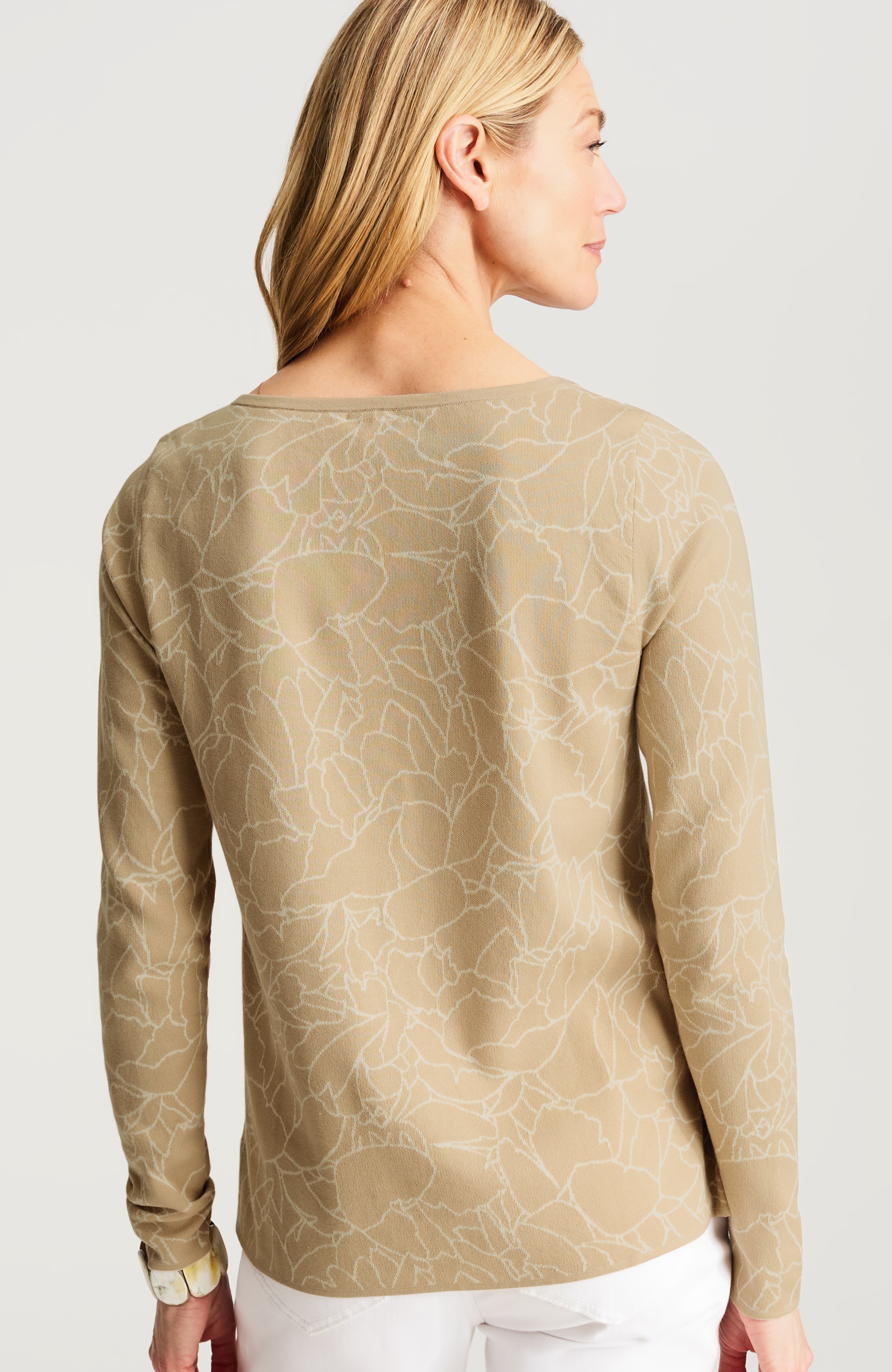 floral jacquard sweater