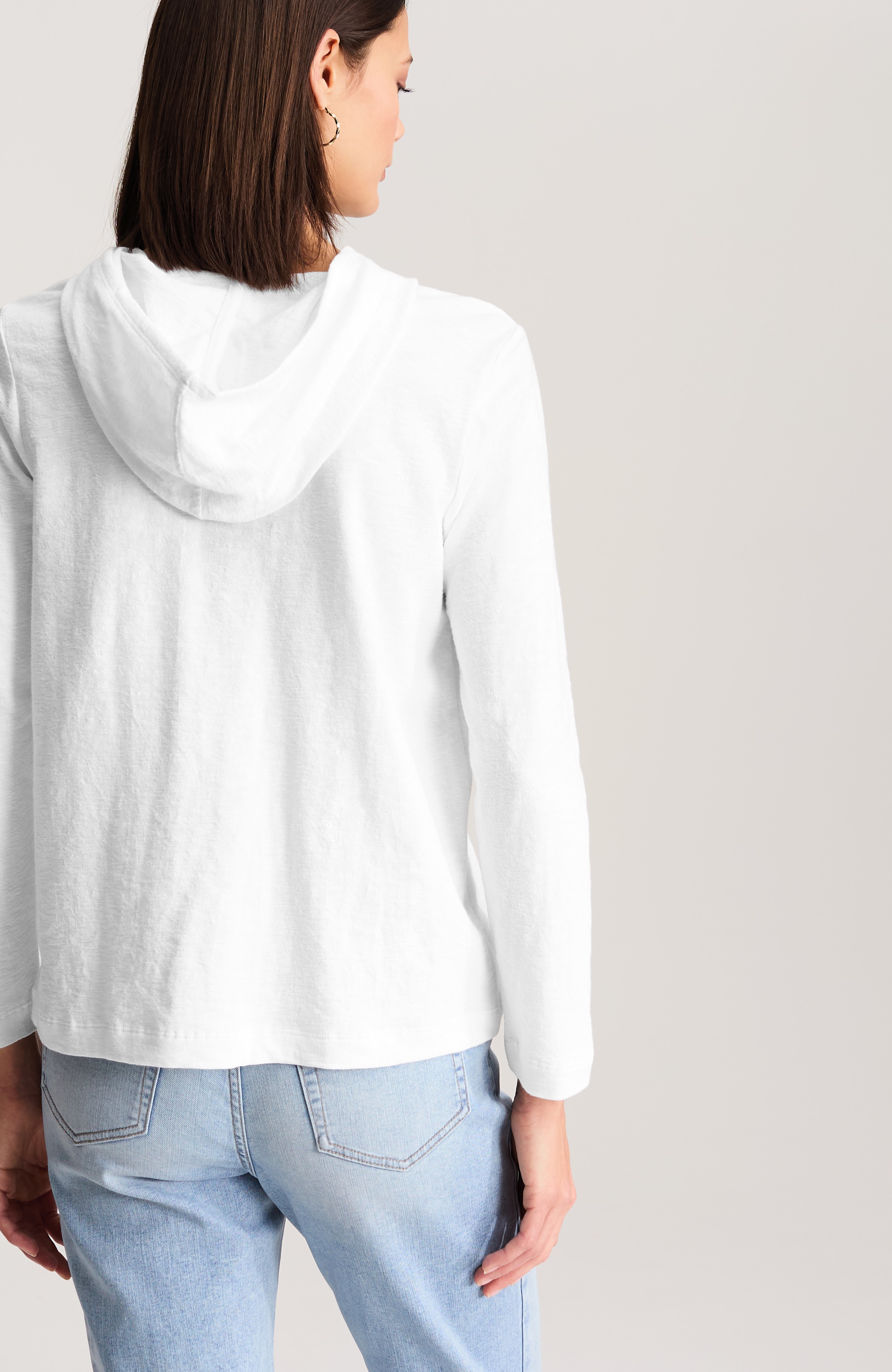 EYELET-TRIMMED HOODIE | JJill