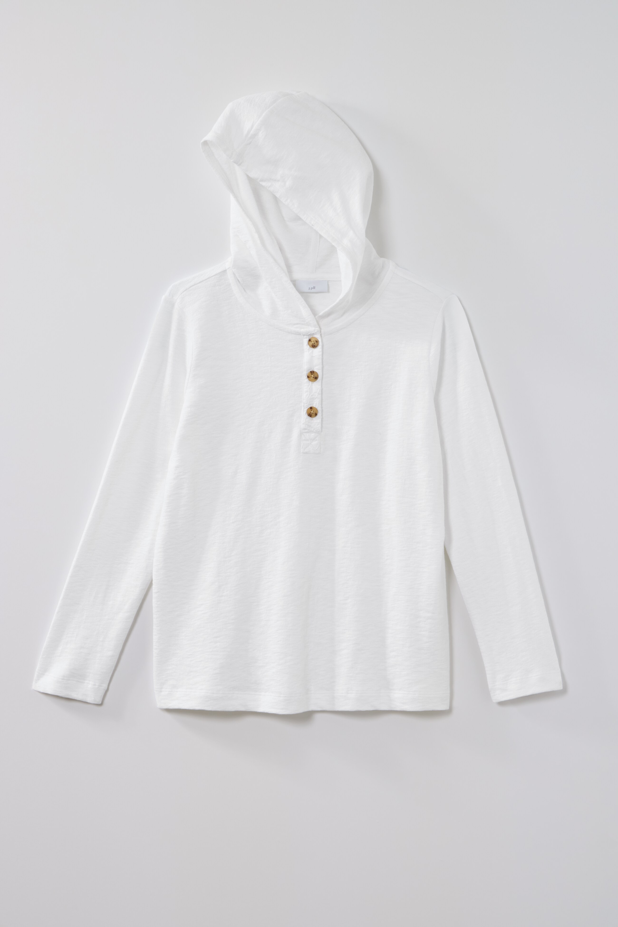 EYELET-TRIMMED HOODIE | JJill
