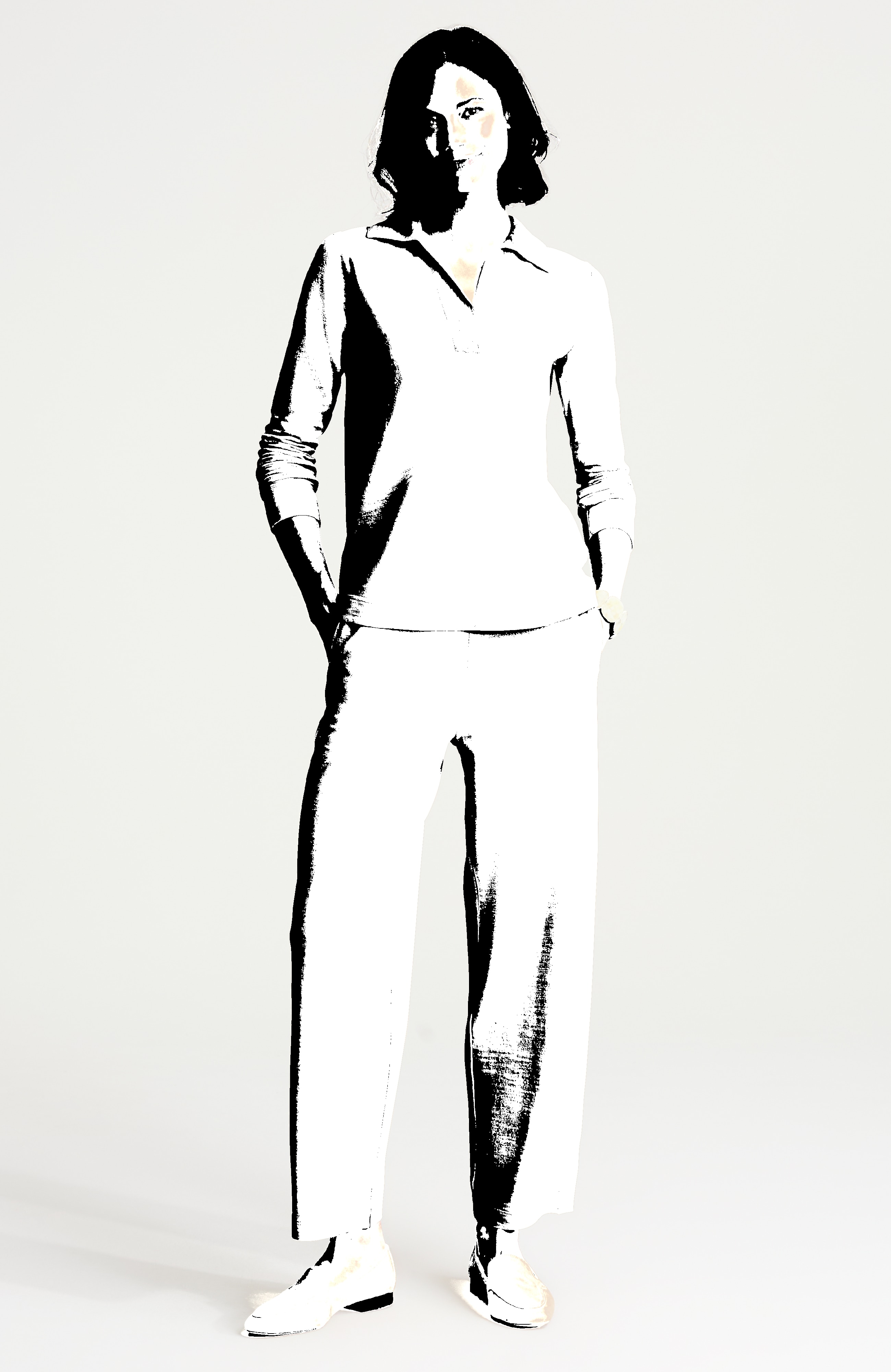 pure jill johnny collar top