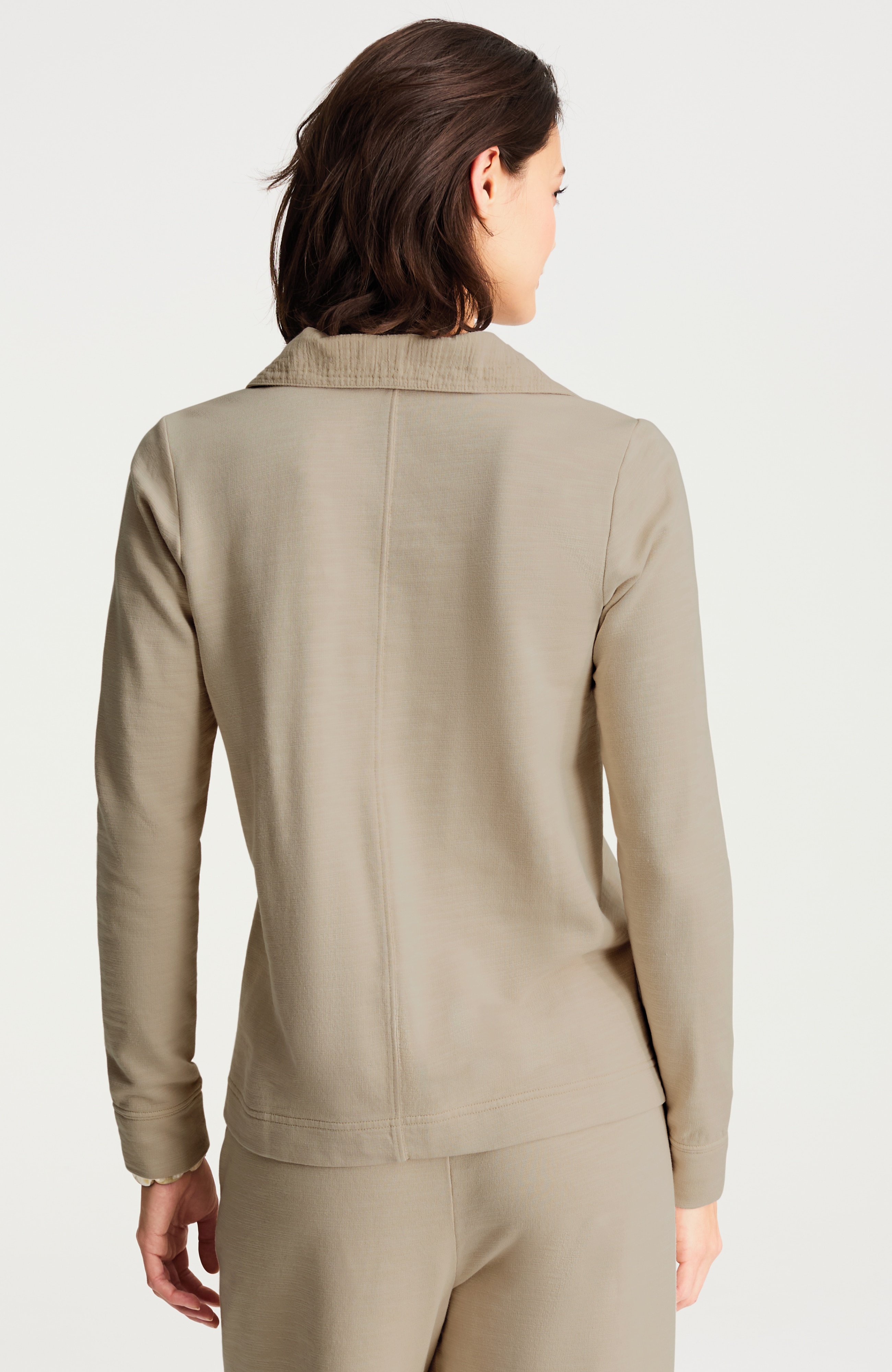 pure jill johnny collar top