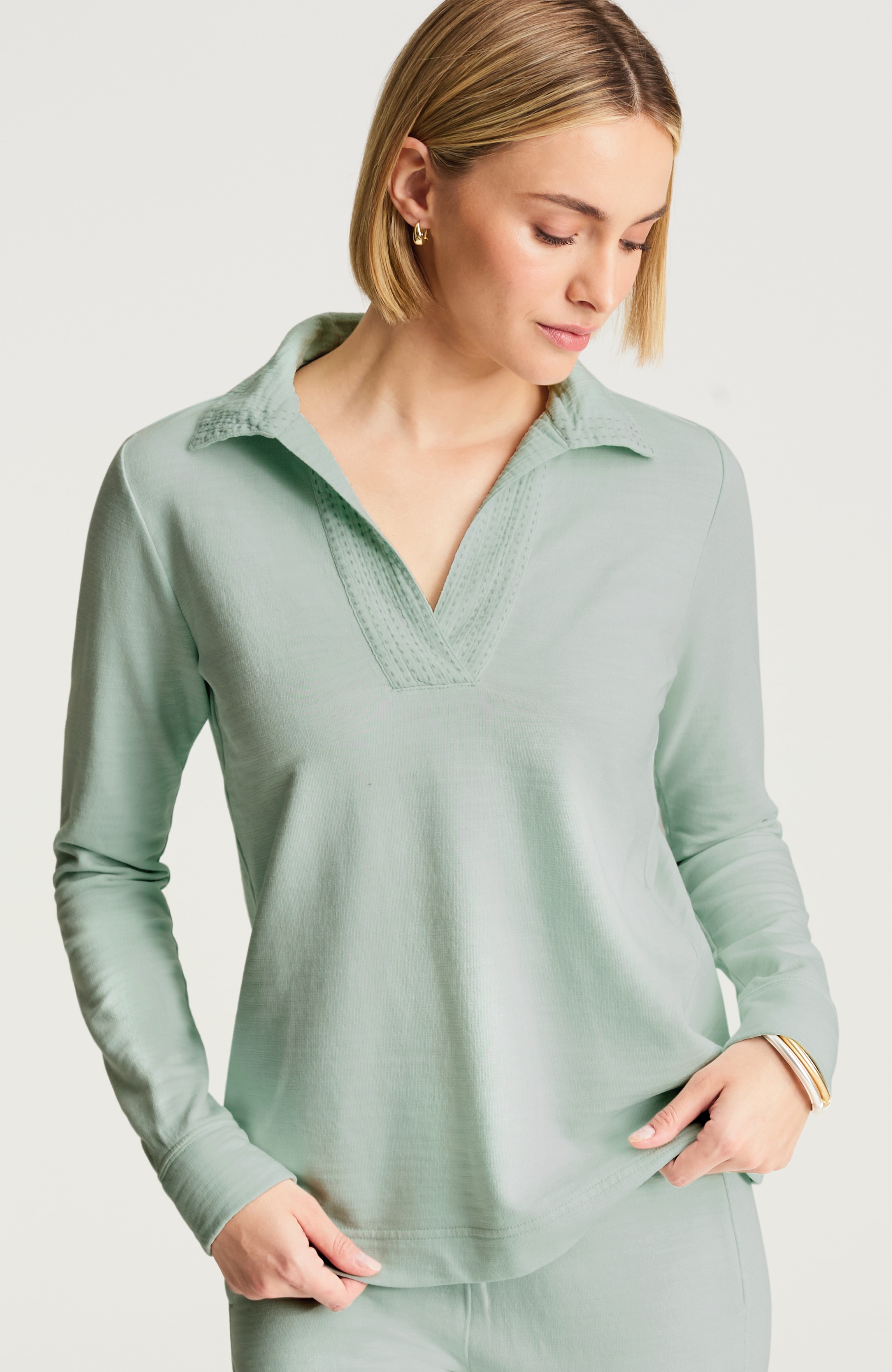 Pure Jill Johnny Collar Top | JJill