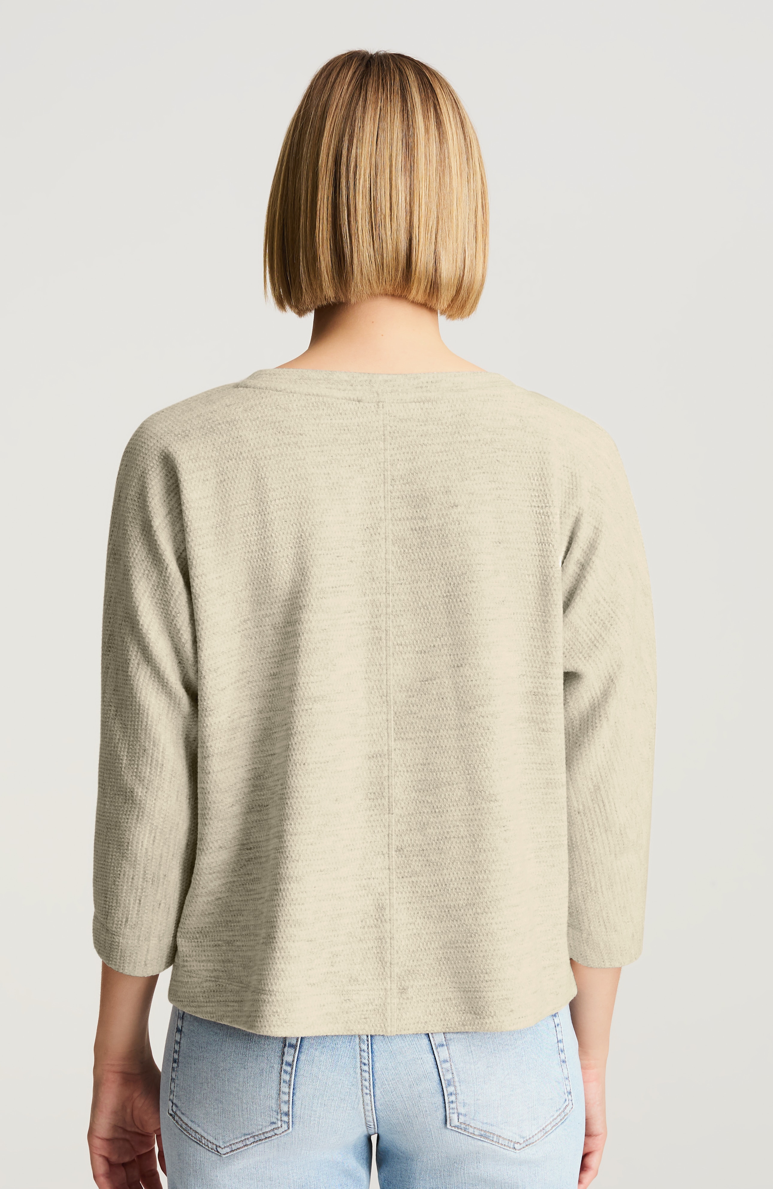 pure jill textured-knit top