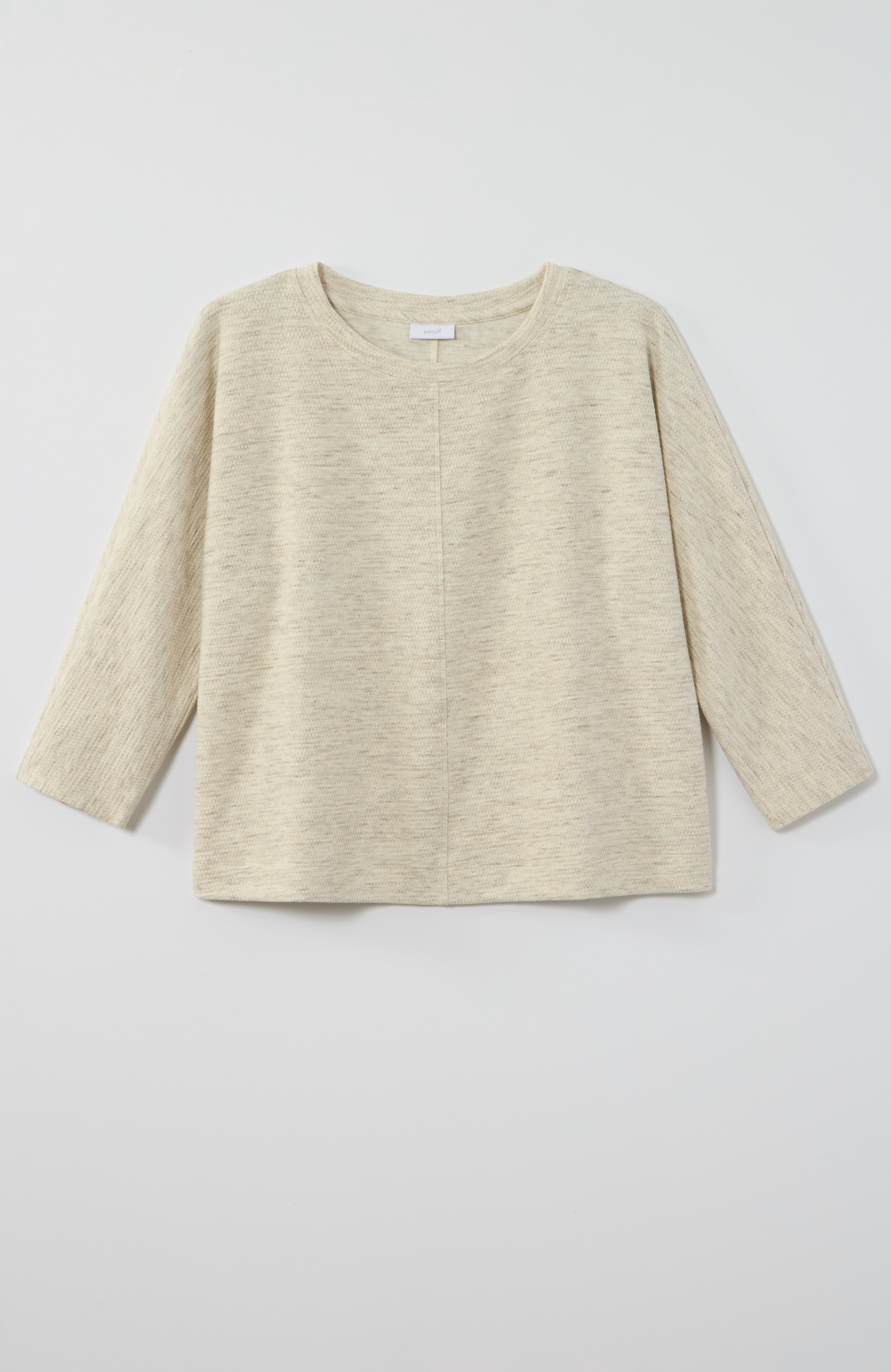 pure jill textured-knit top