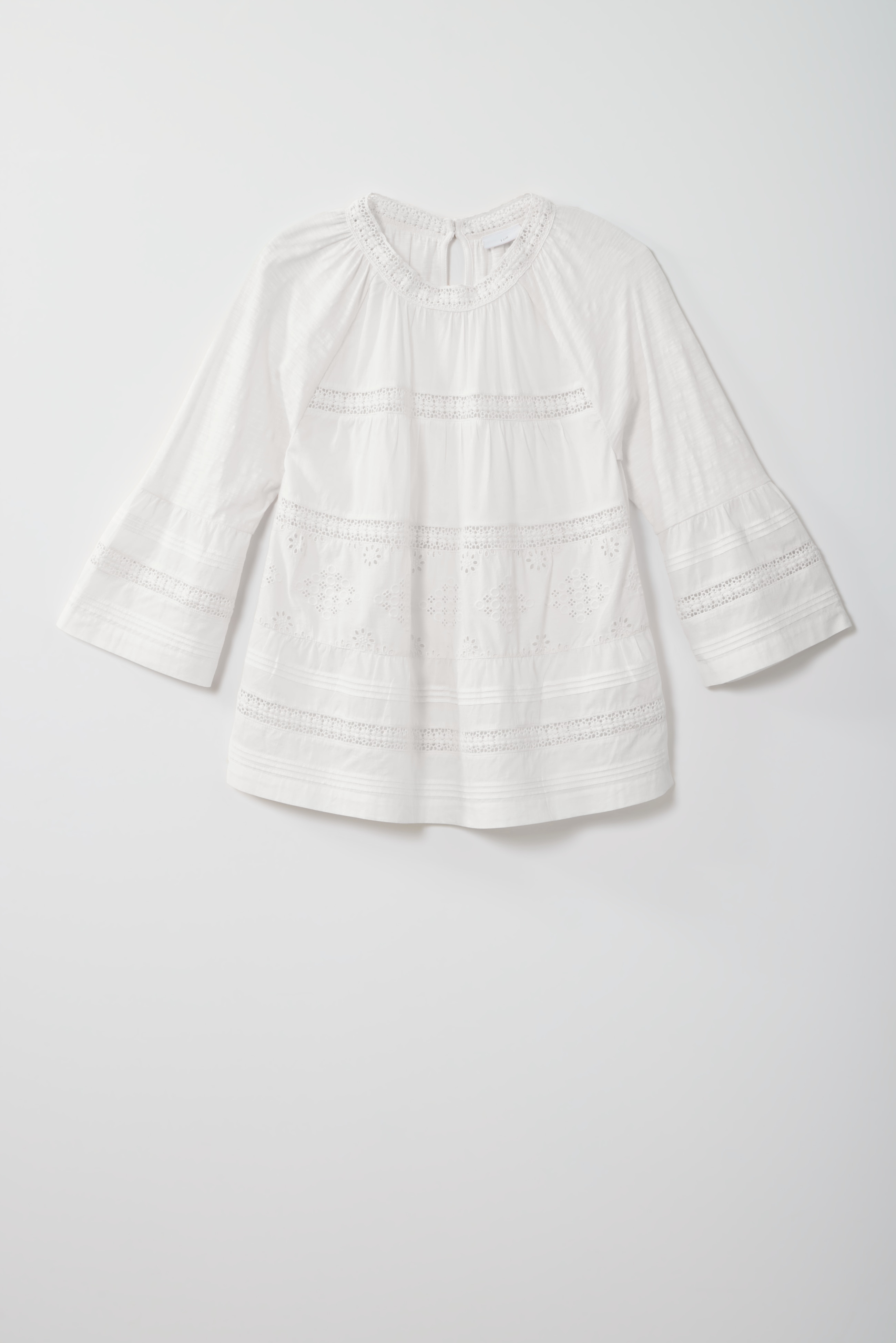 Eyelet Mixed-Media Top | JJill