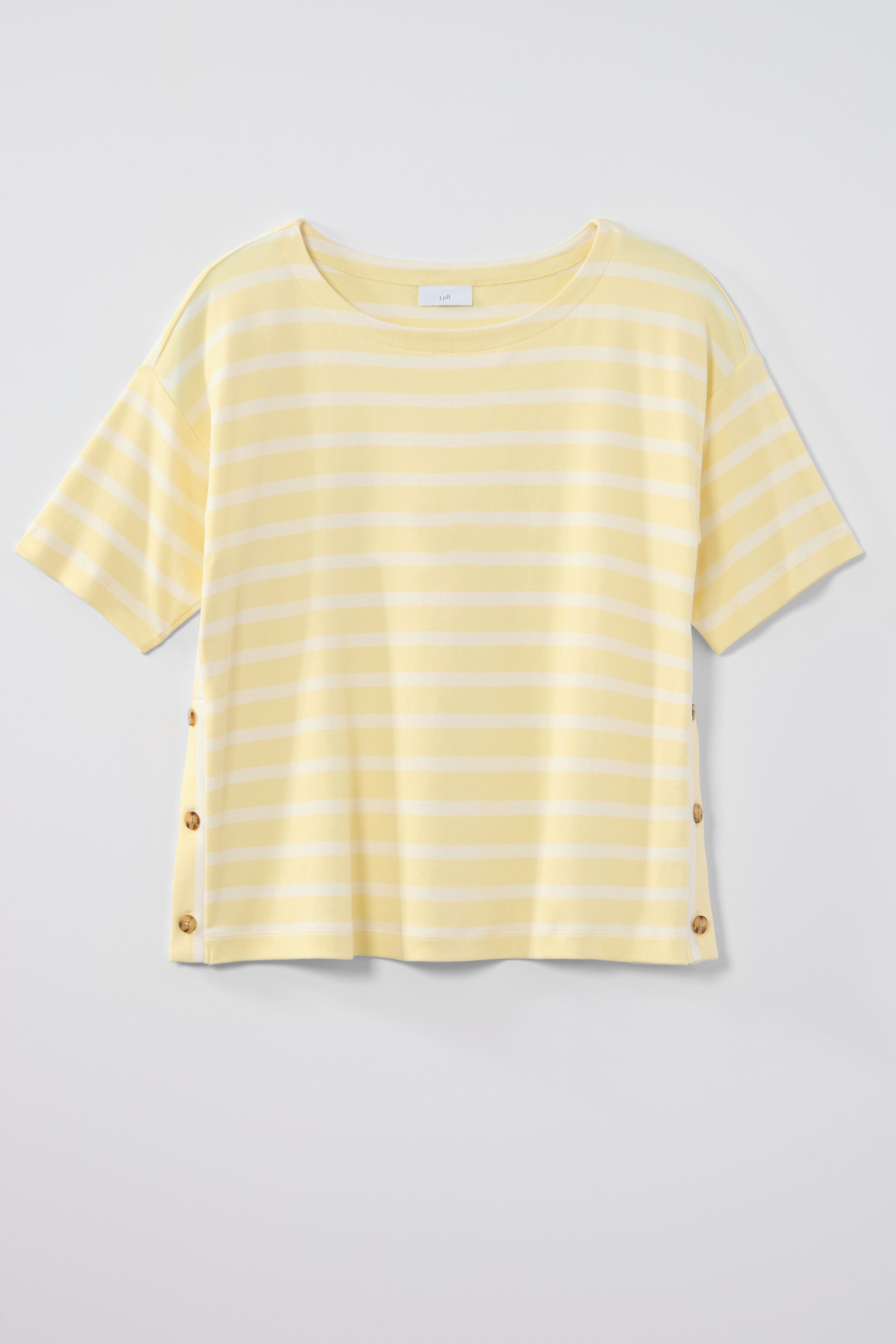 MIXED-STRIPES BOAT-NECK TOP | JJill