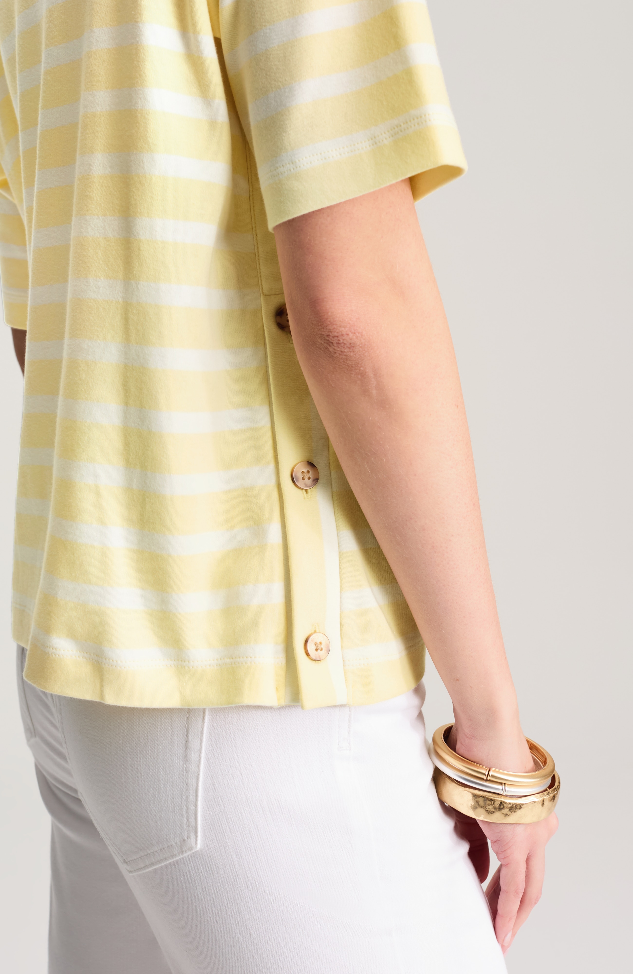 MIXED-STRIPES BOAT-NECK TOP | JJill
