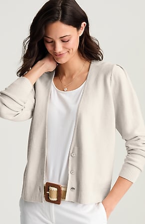 Image for Garter-Stitch Button-Front Cardi