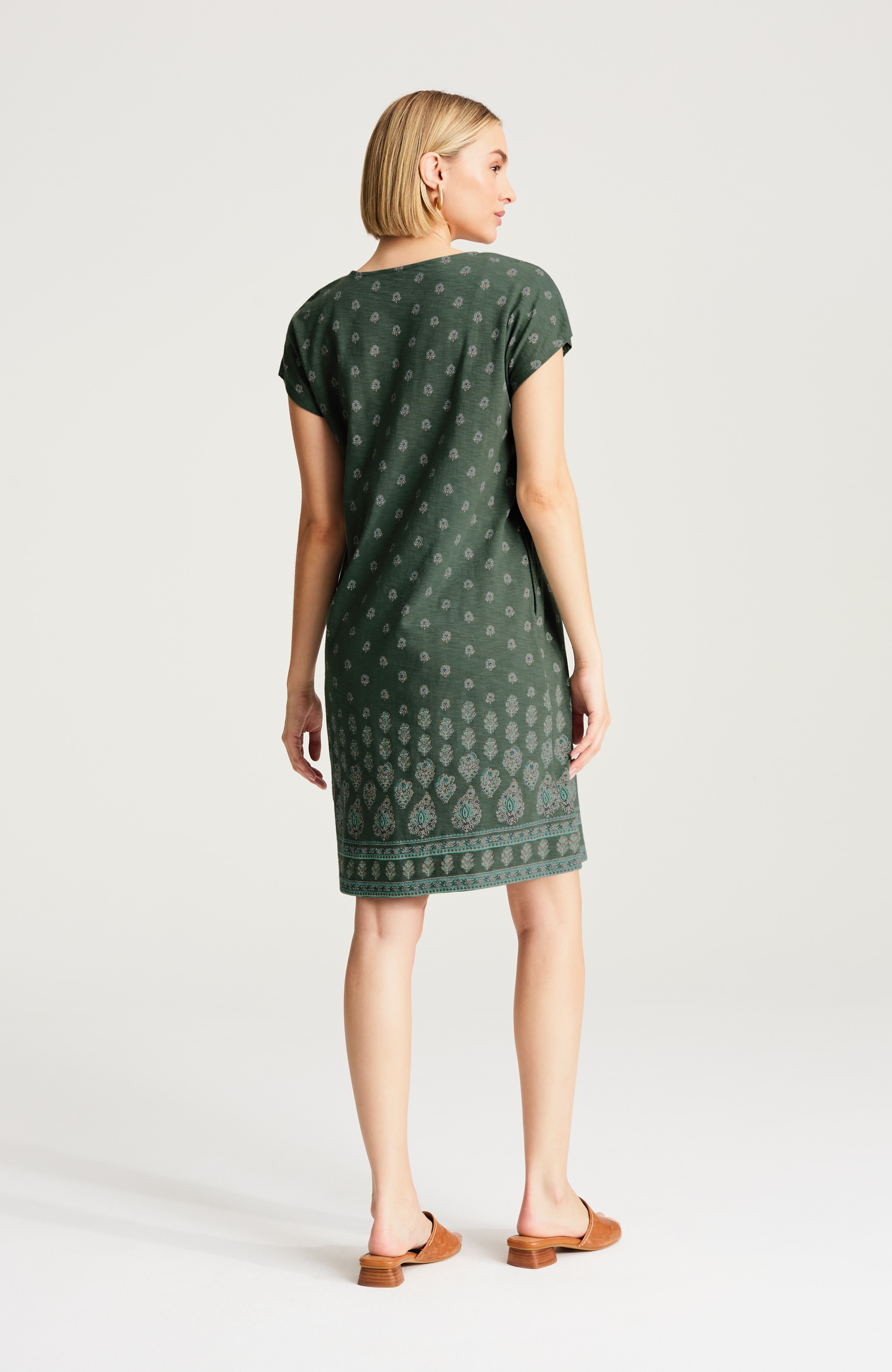pure jill slub-knit t-shirt dress