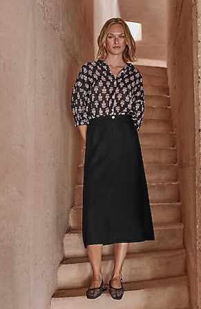Image for Pure Jill Linen-Blend Maxi Skirt