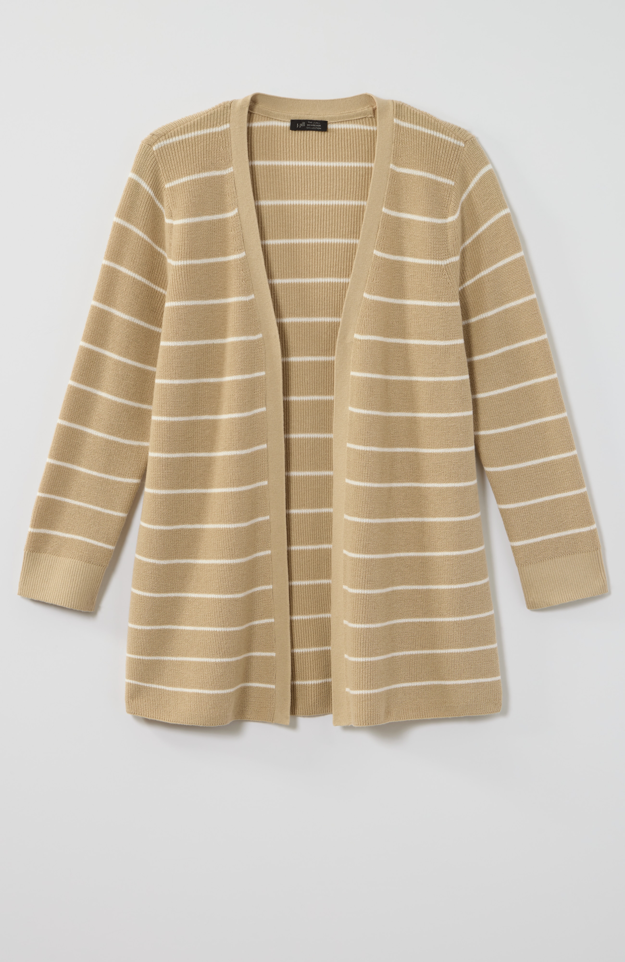 wearever ribbed open-front cardi