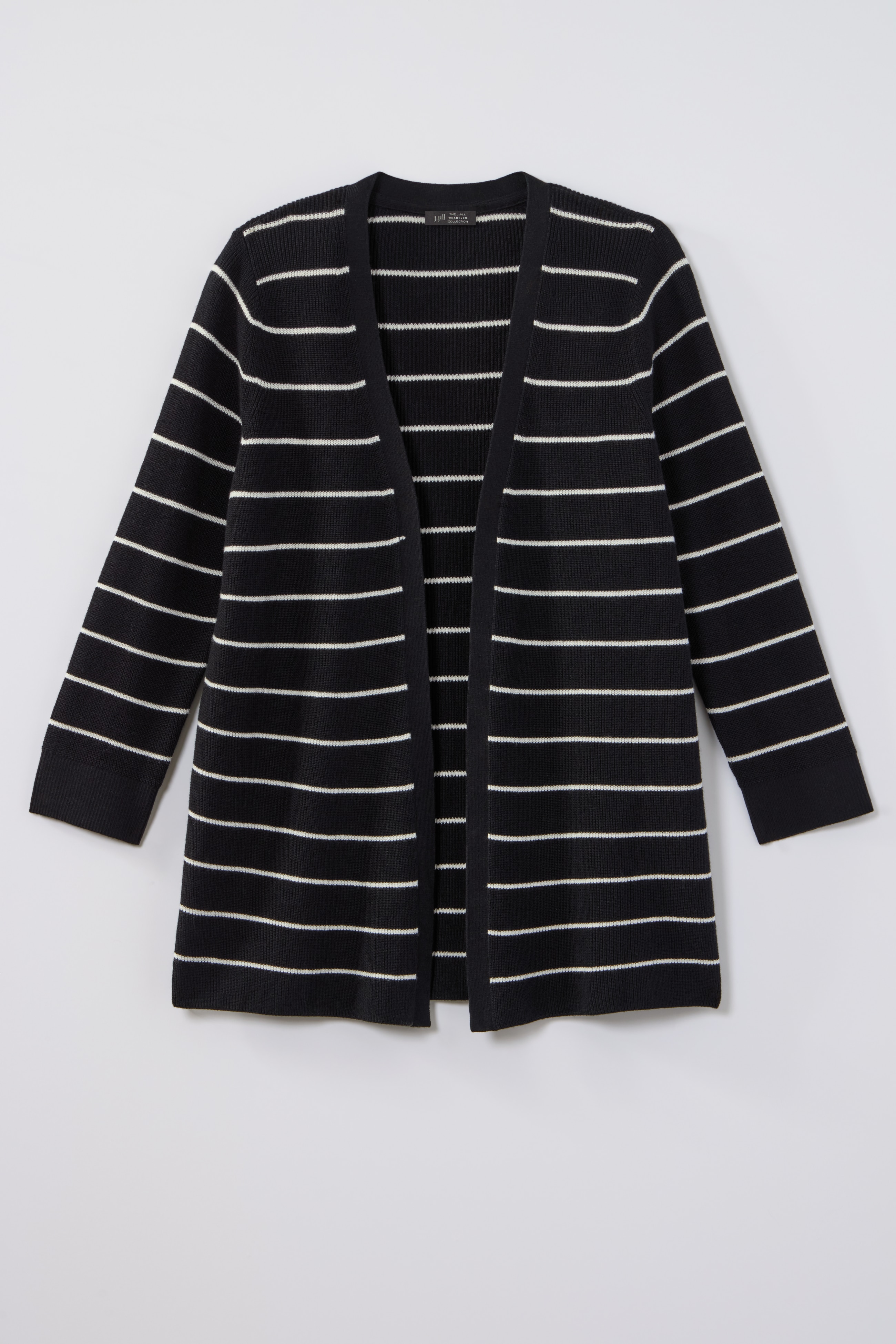 wearever ribbed open-front cardi