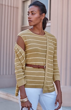 Image for Wearever Ribbed Cap-Sleeve Sweater