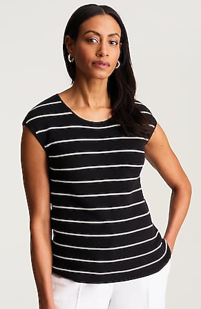 Image for Wearever Ribbed Cap-Sleeve Sweater