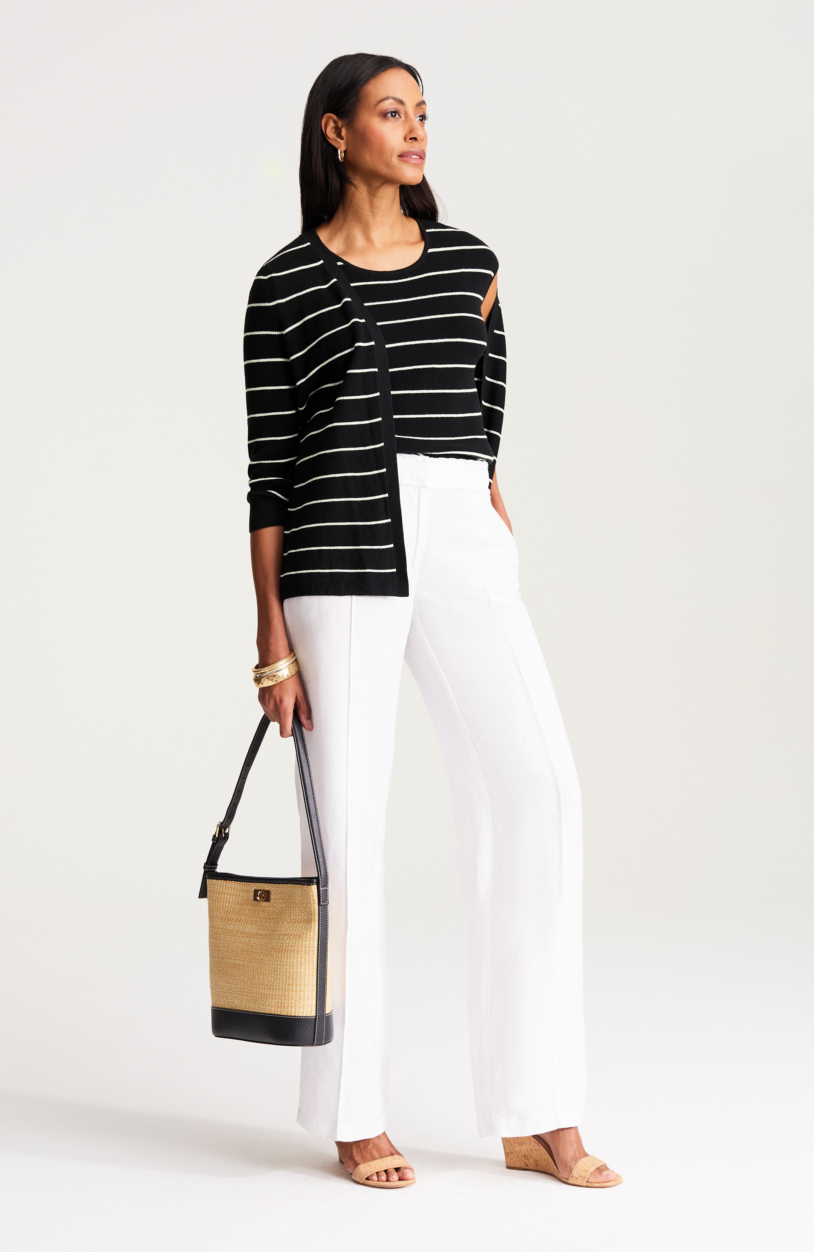 wearever ribbed cap-sleeve sweater