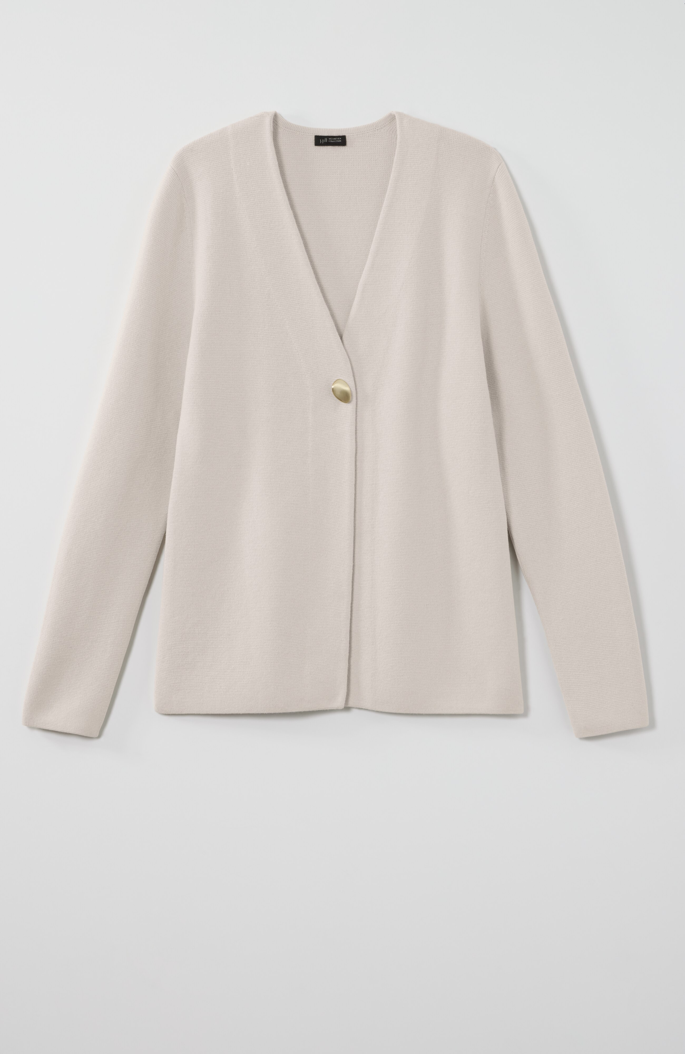 WEAREVER DOUBLE-KNIT SNAP-FRONT CARDI | JJill