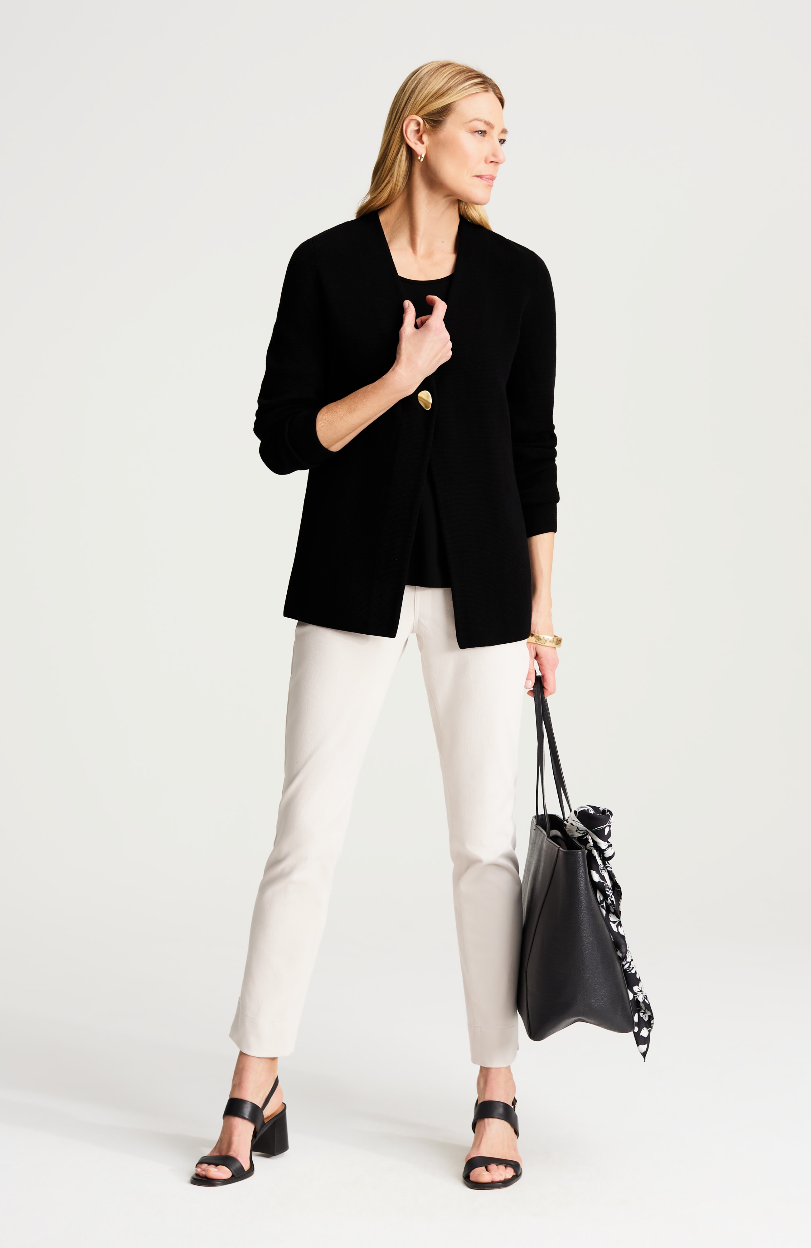 WEAREVER DOUBLE-KNIT SNAP-FRONT CARDI | JJill