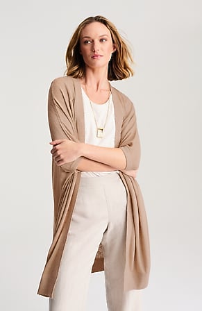 Image for Pure Jill Linen-Blend Short-Sleeve Cardi