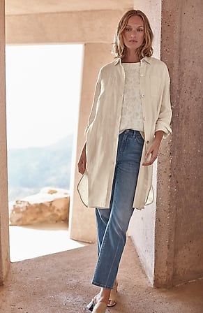 Image for Pure Jill Linen-Blend Duster Jacket