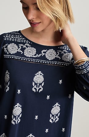 Image for Pure Jill Border-Print Top