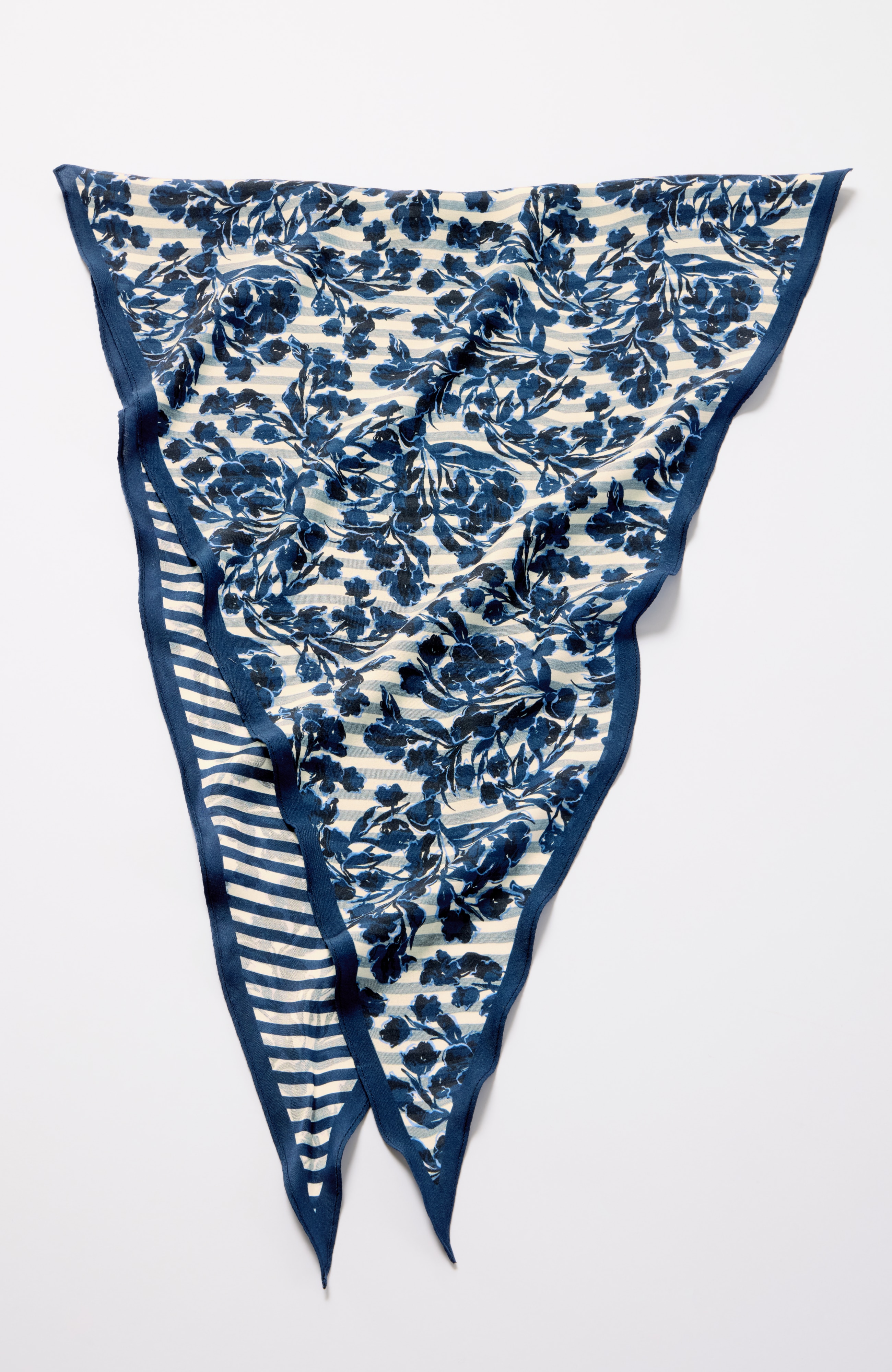 mixed-print diamond scarf