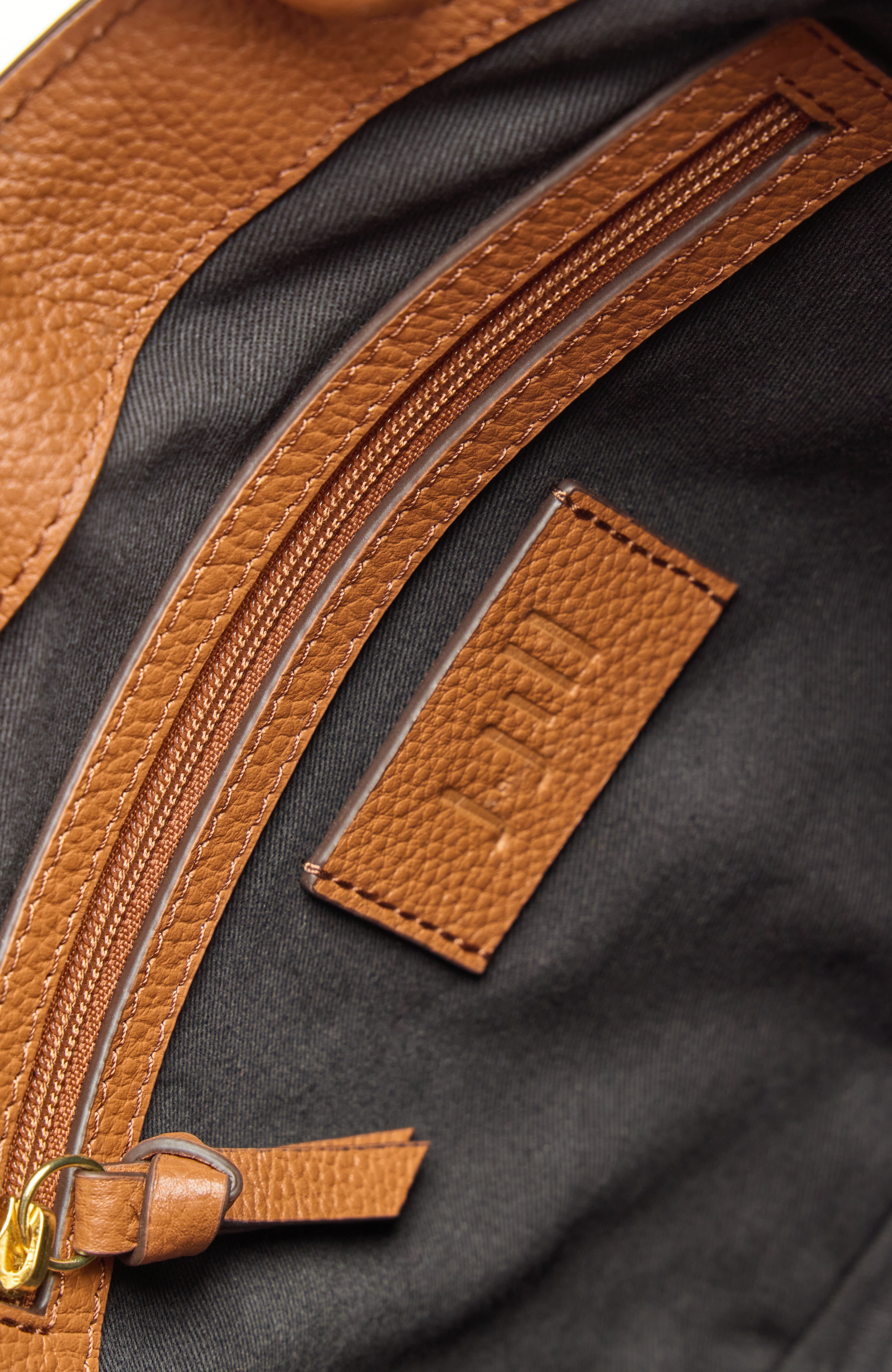 leather & canvas mini tote bag