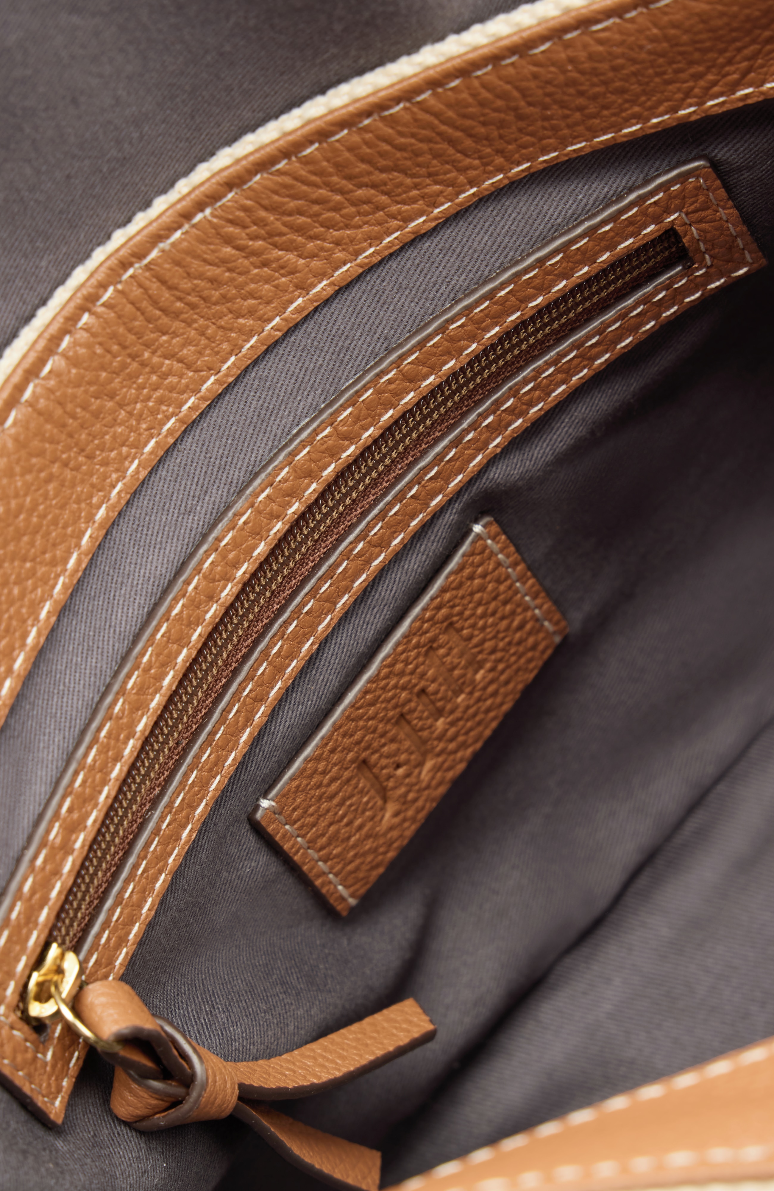 leather & canvas crossbody