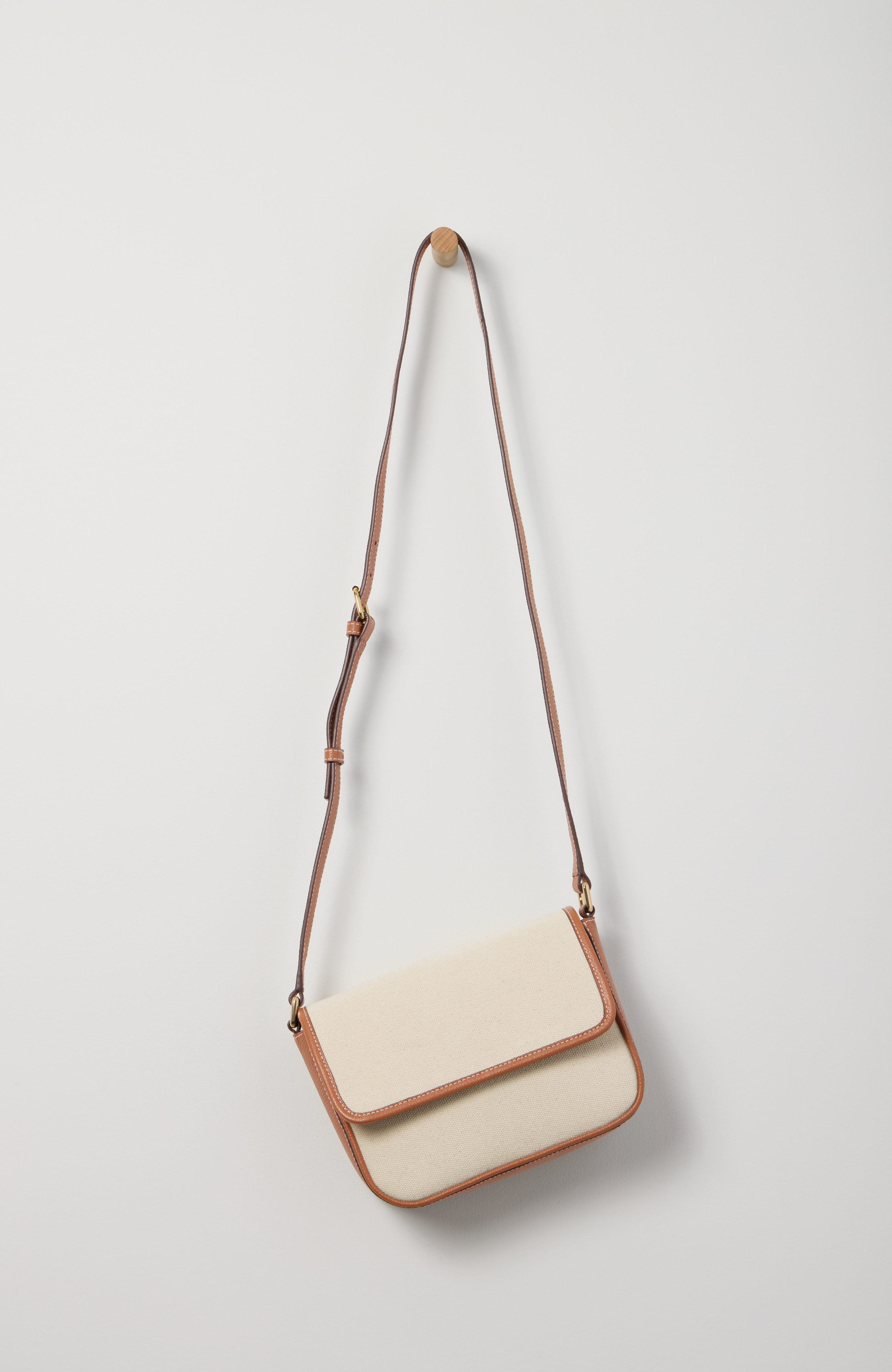 leather & canvas crossbody