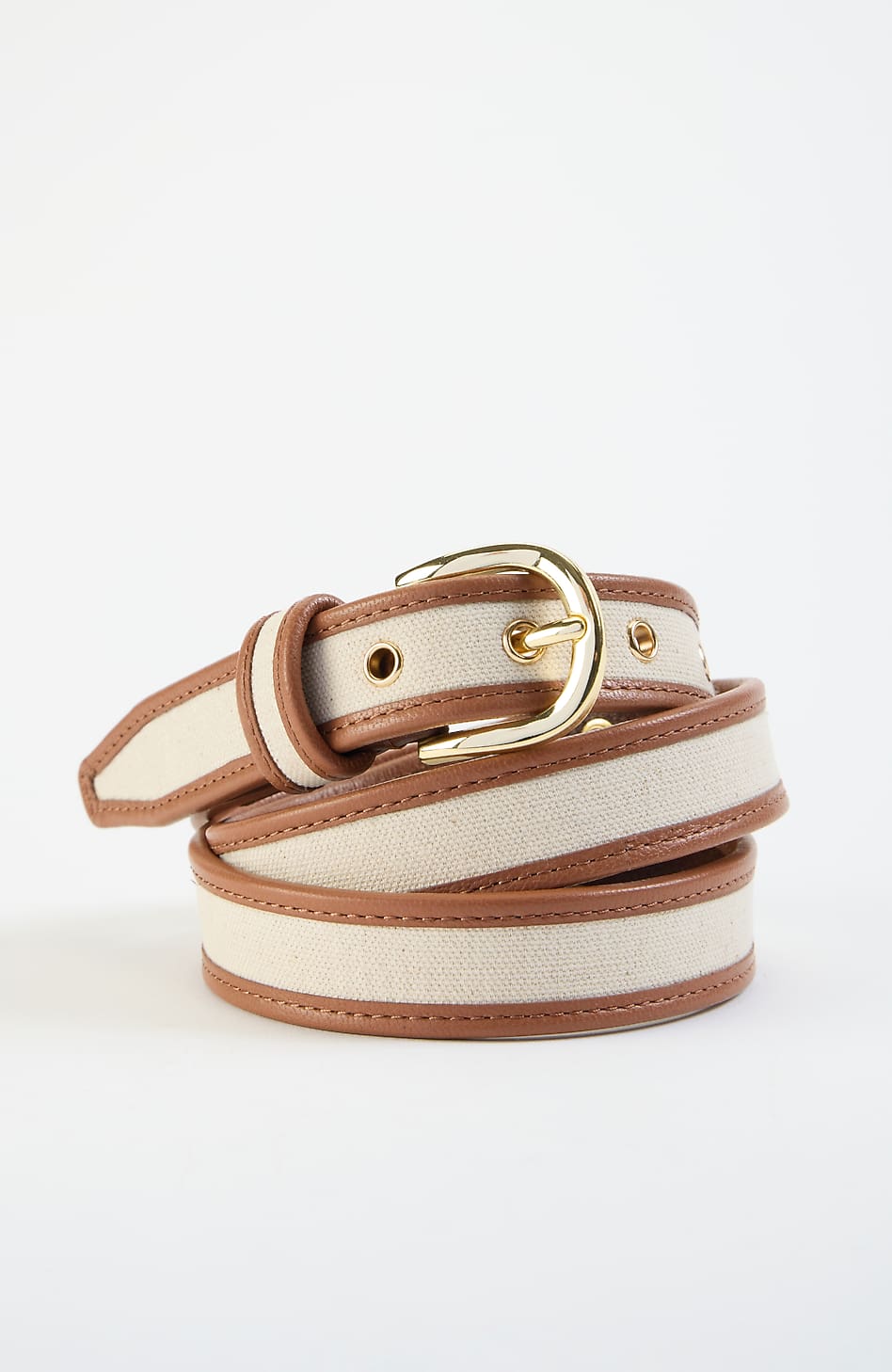 J Jill Genuine Brown Leather Perforated Scalloped Vintage Boho Belt J Jill Size XL Genuine Leather Brown Belt Braided Accents  main image 3