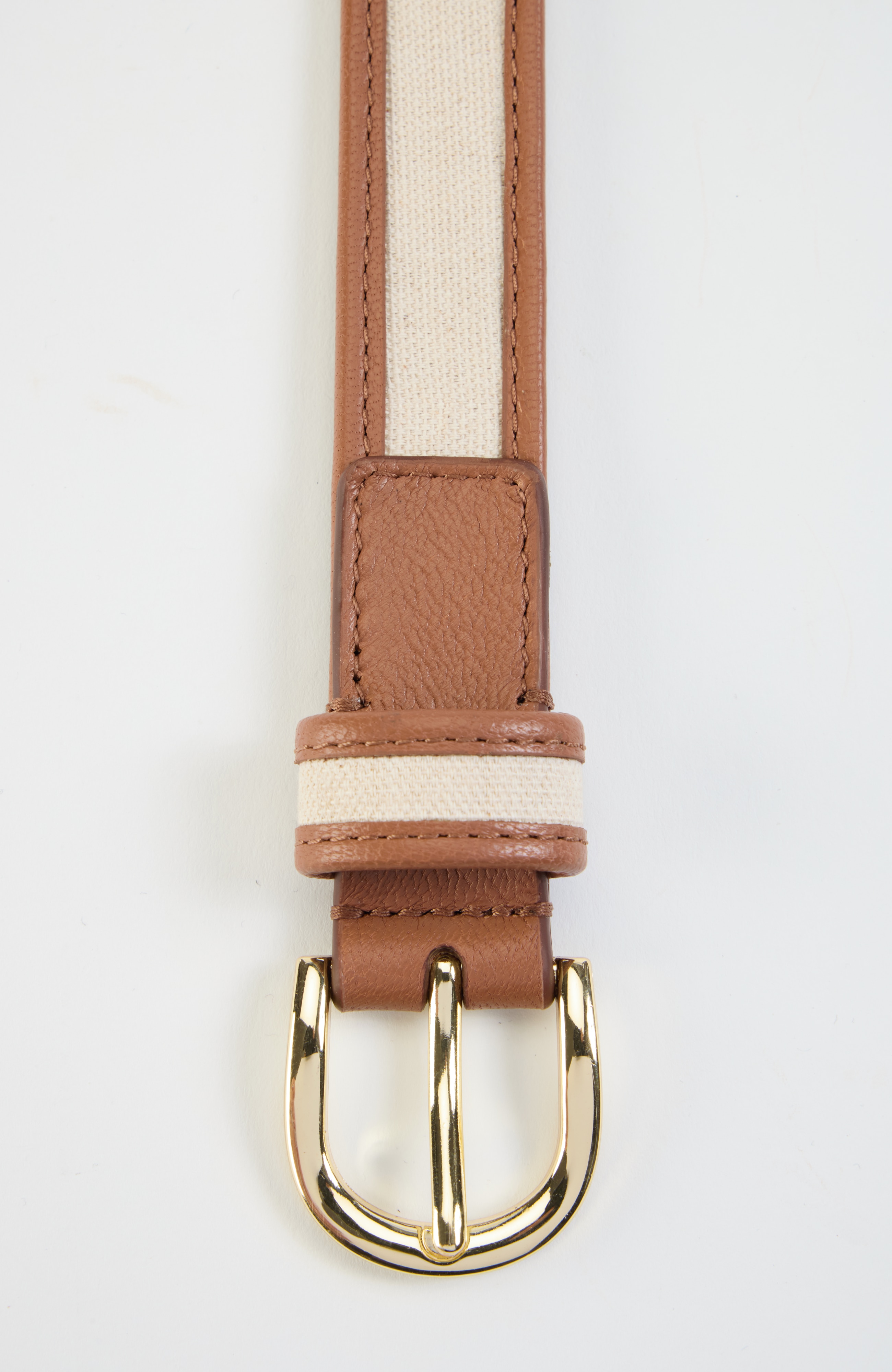 leather & canvas belt