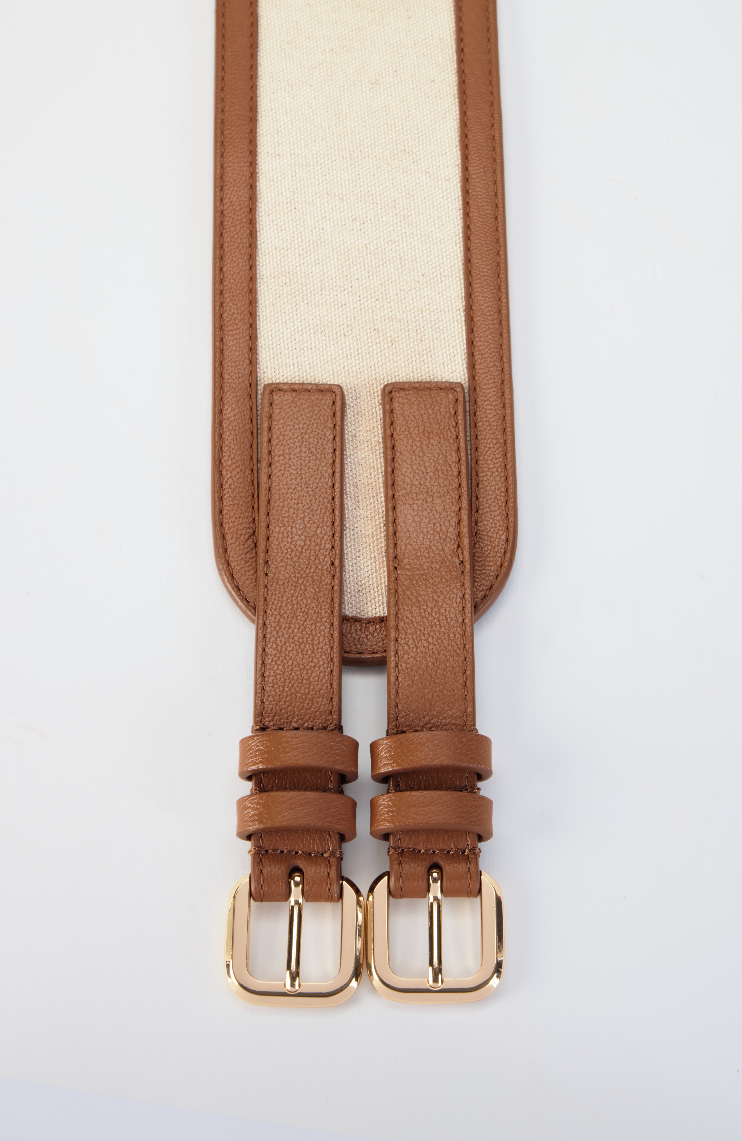 leather & canvas waist belt